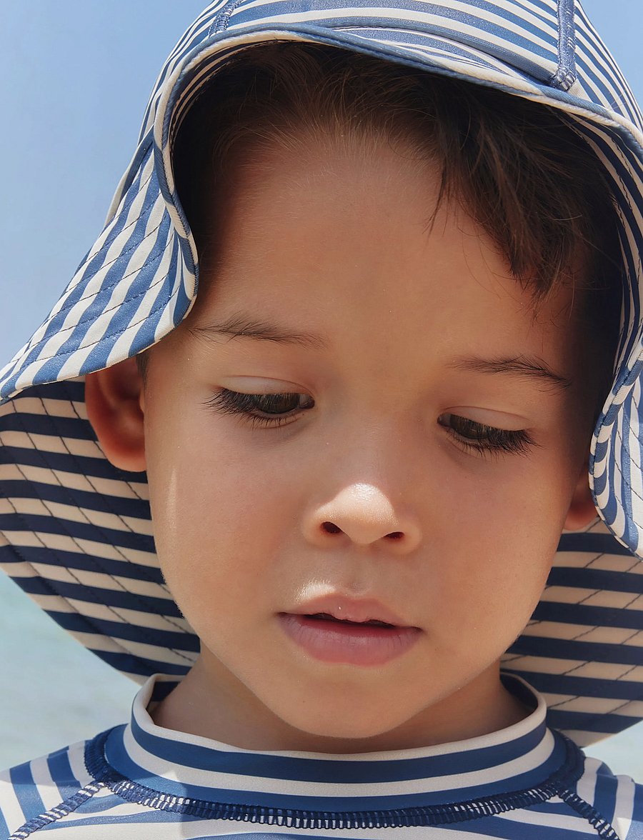Wheat - UV Sun Hat Bora - badmössor - blue stripe - 0