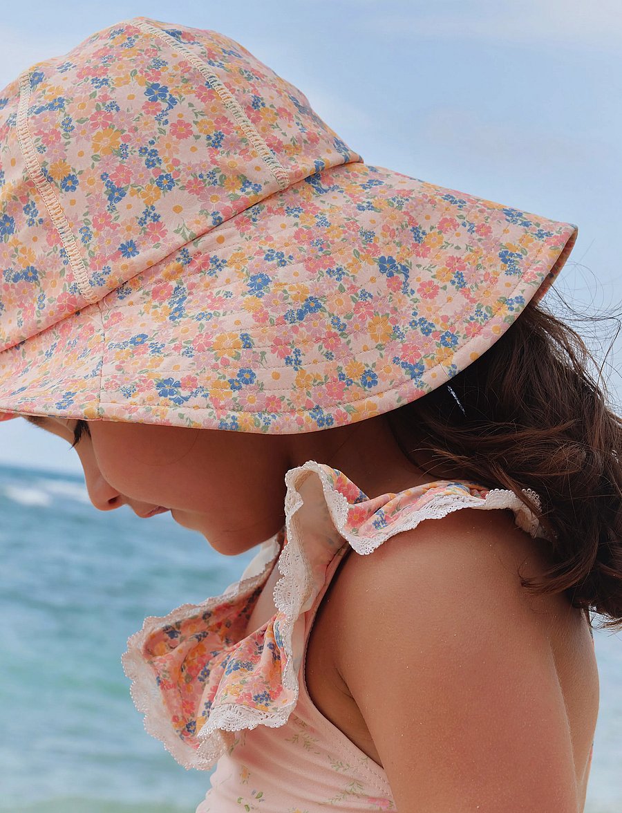 Wheat - UV Sun Hat Bora - multi flowers - 0