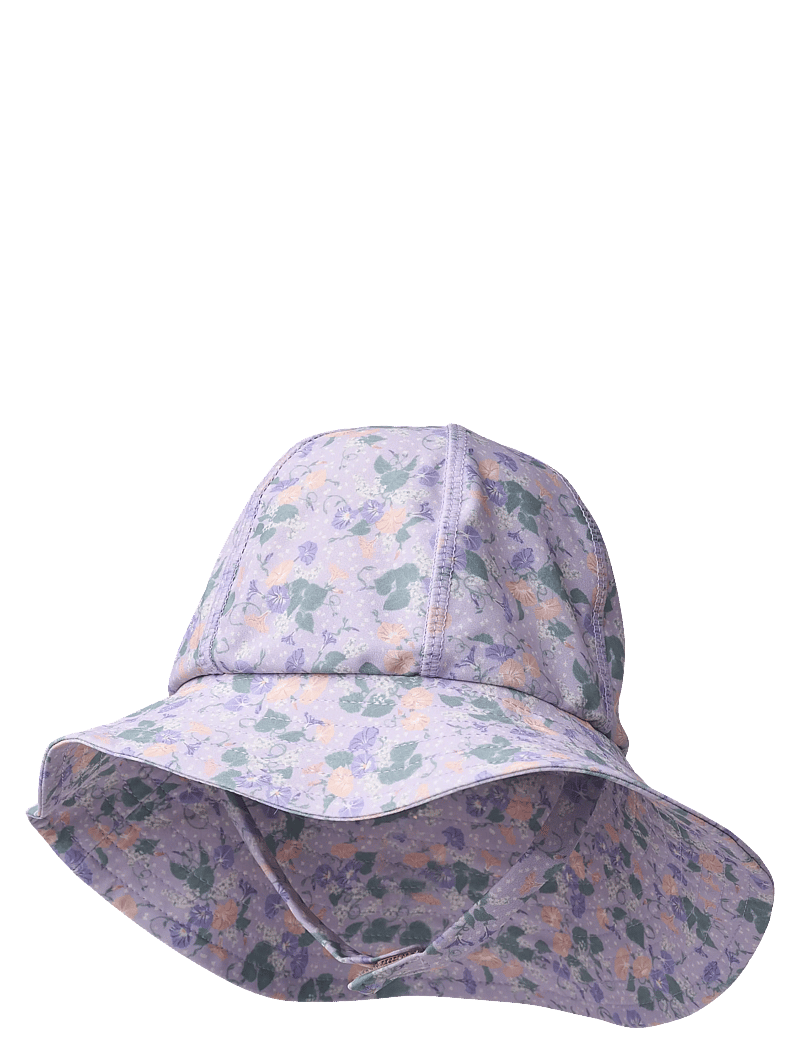 Wheat - UV Sun Hat Bora - badehætter - purple light petunias - 1