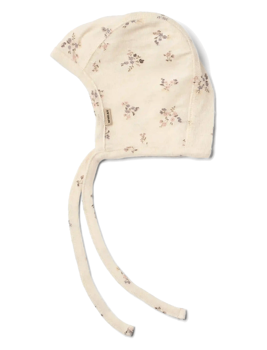 Wheat - 2 Wool Bonnet Billie - babymützen - eggshell flowers - 1