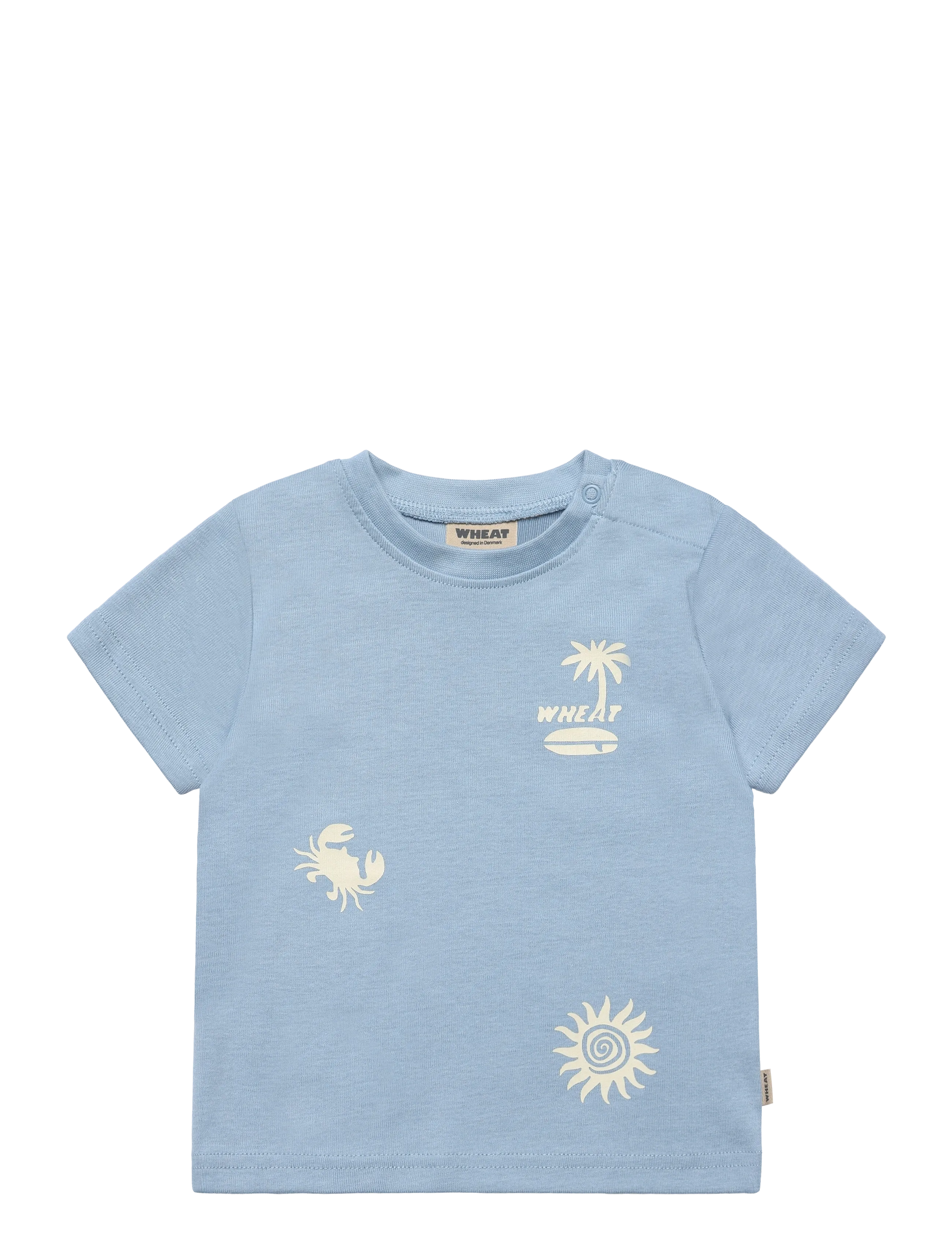 Wheat T-shirt S/S Ib - Kortærmede T-shirts - FADED DENIM / blue