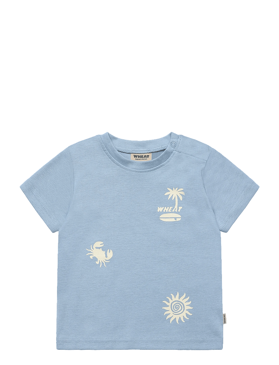 Wheat - T-shirt S/S Ib - kortærmede t-shirts - faded denim - 0