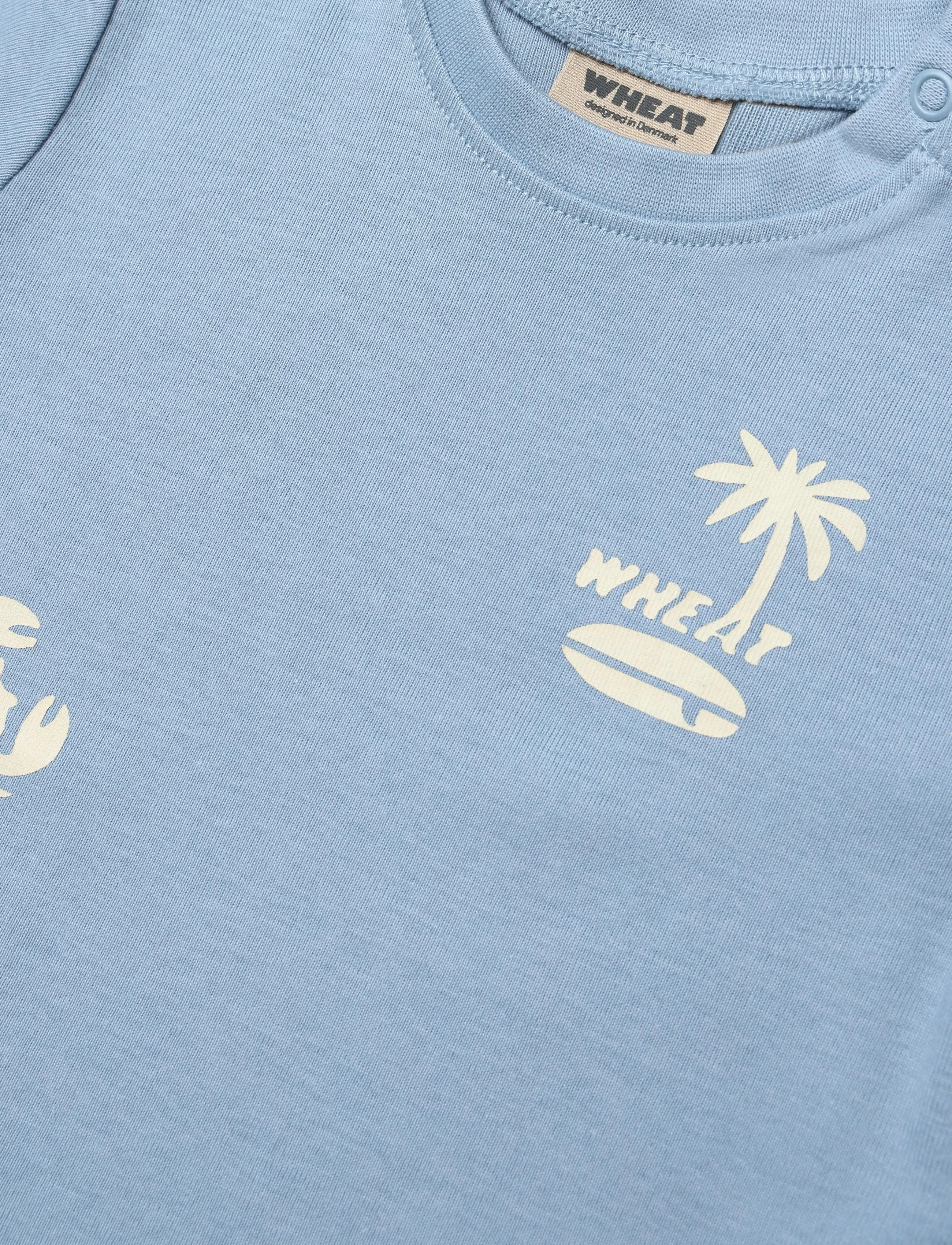 Wheat - T-shirt S/S Ib - faded denim - 2