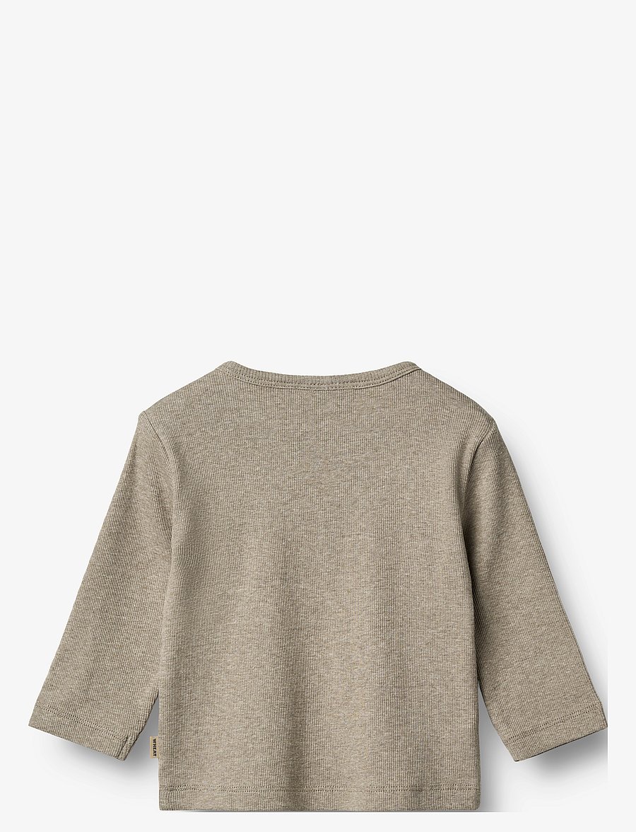 Wheat - T-Shirt L/S Milo - langärmelig - gravel melange - 1