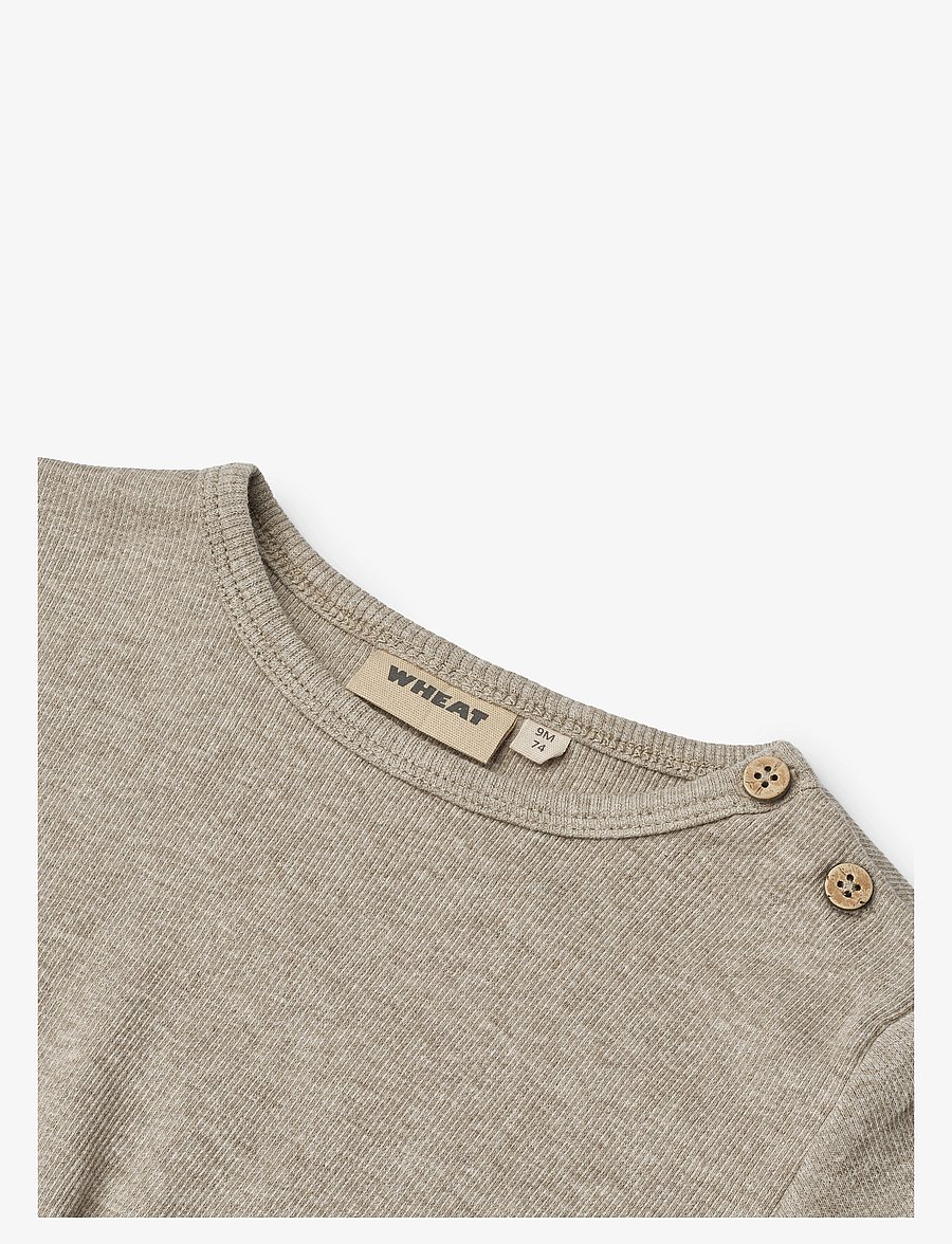Wheat - T-Shirt L/S Milo - langärmelig - gravel melange - 2