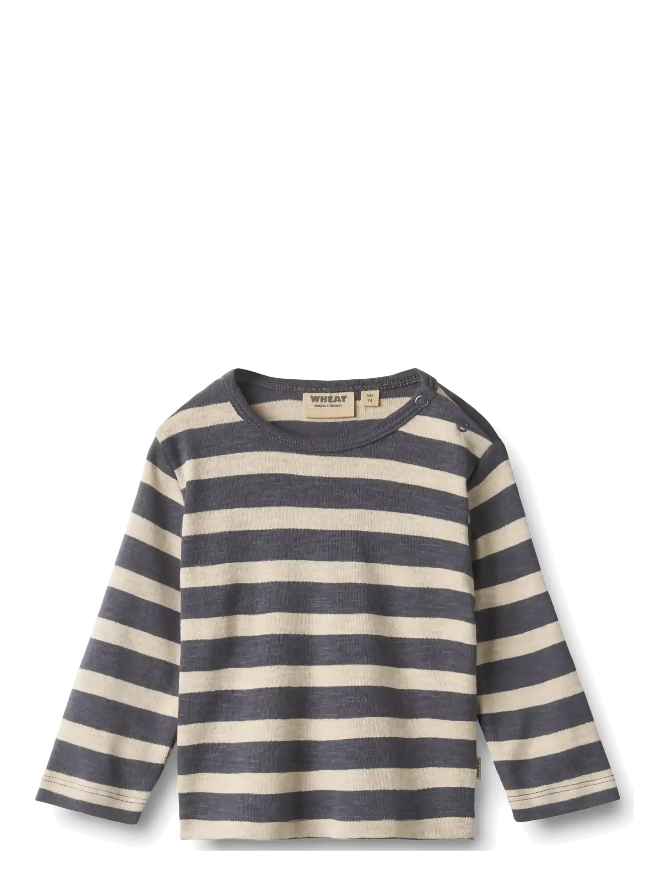 Wheat T-shirt L/S Milo - Alles anzeigen - GREYBLUE STRIPE / grey