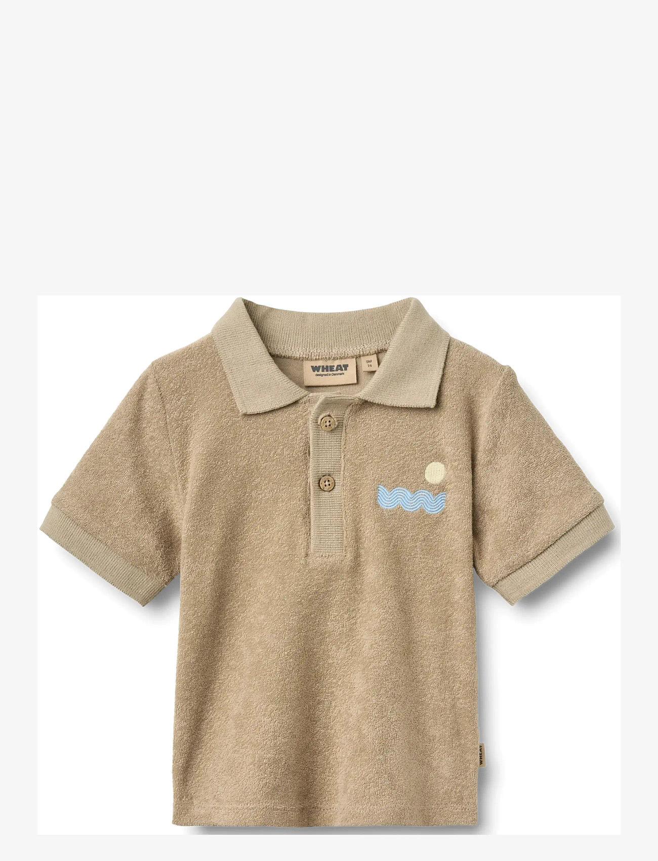 Wheat - Polo Shirt S/S Mali - kortærmede poloer - sand stone - 0