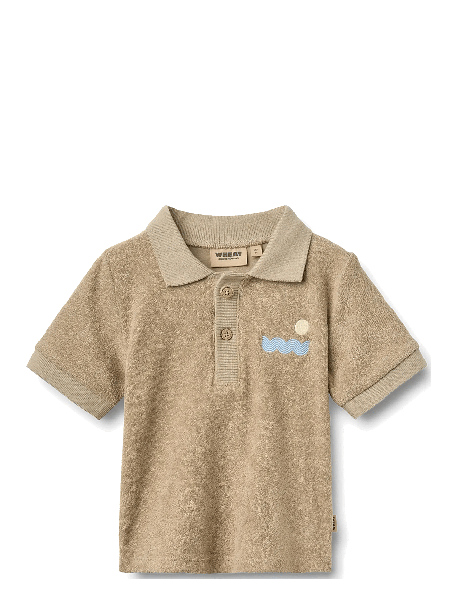 Wheat - Polo Shirt S/S Mali - kortärmade pikéer - sand stone - 0