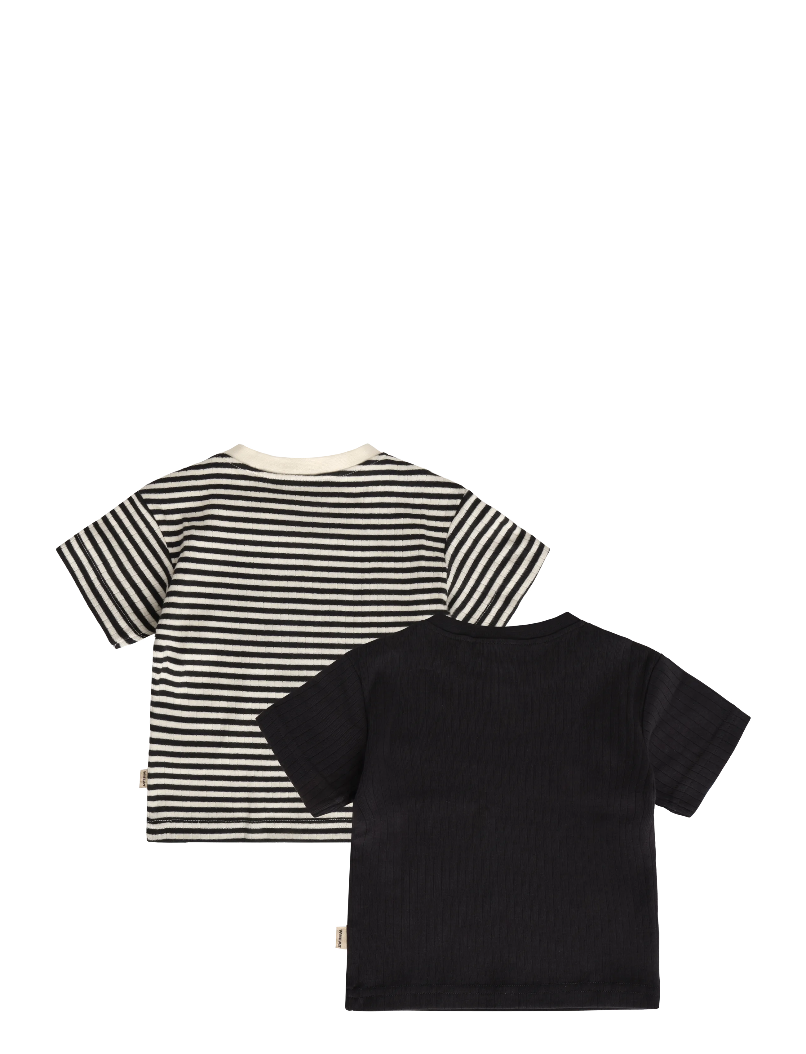 Wheat - 2 Rib T-shirt S/S Fabian - navy rib stripe - 1