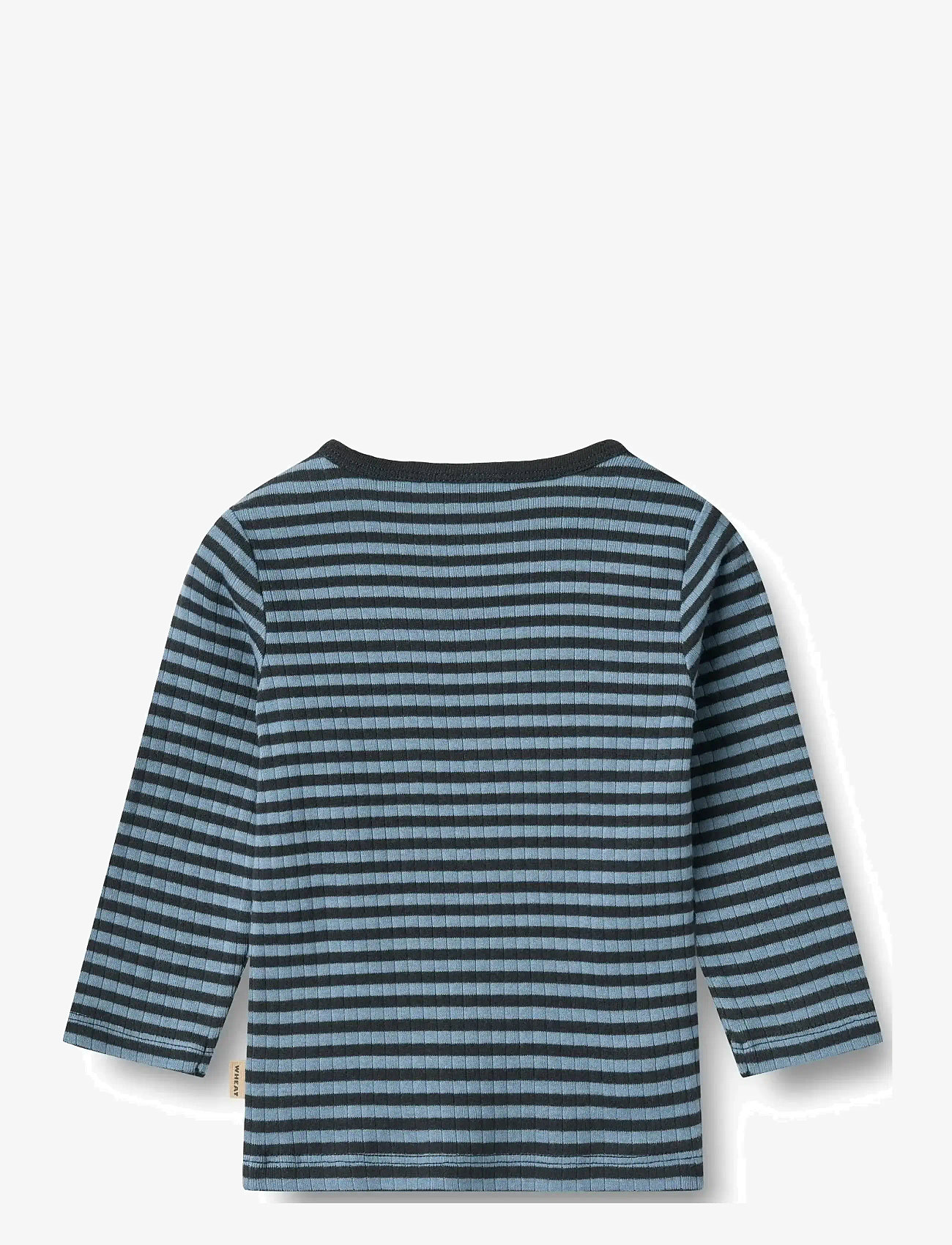 Wheat - T-shirt L/S Stig - efterårstøj - bright blue stripe - 1