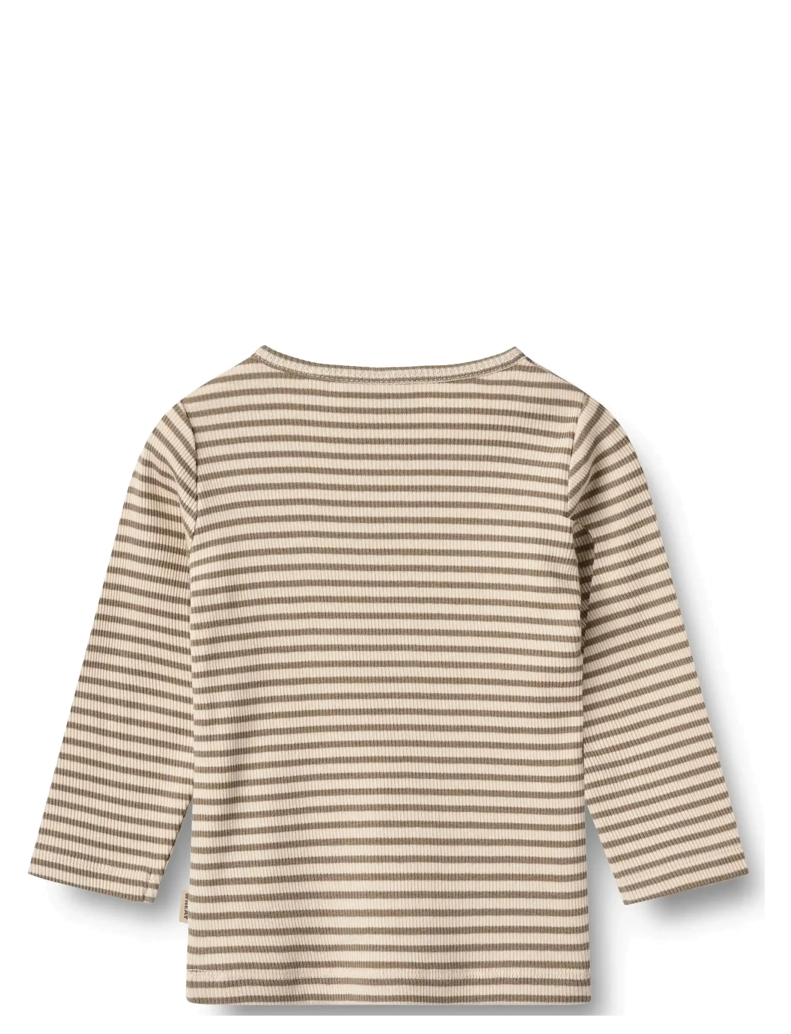 Wheat - T-shirt L/S Stig - stone stripe - 1