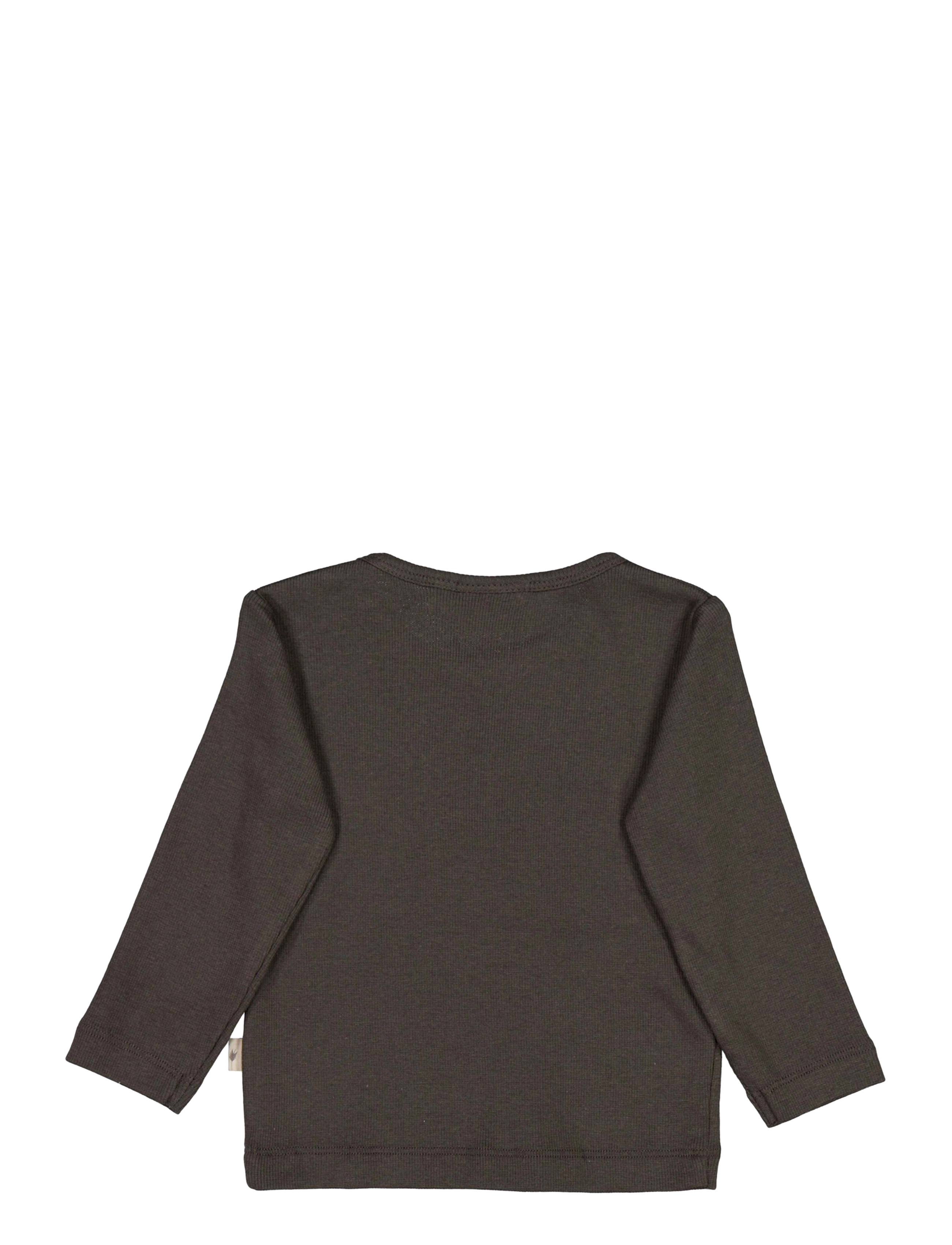 Wheat - Rib T-Shirt LS - black granite - 2