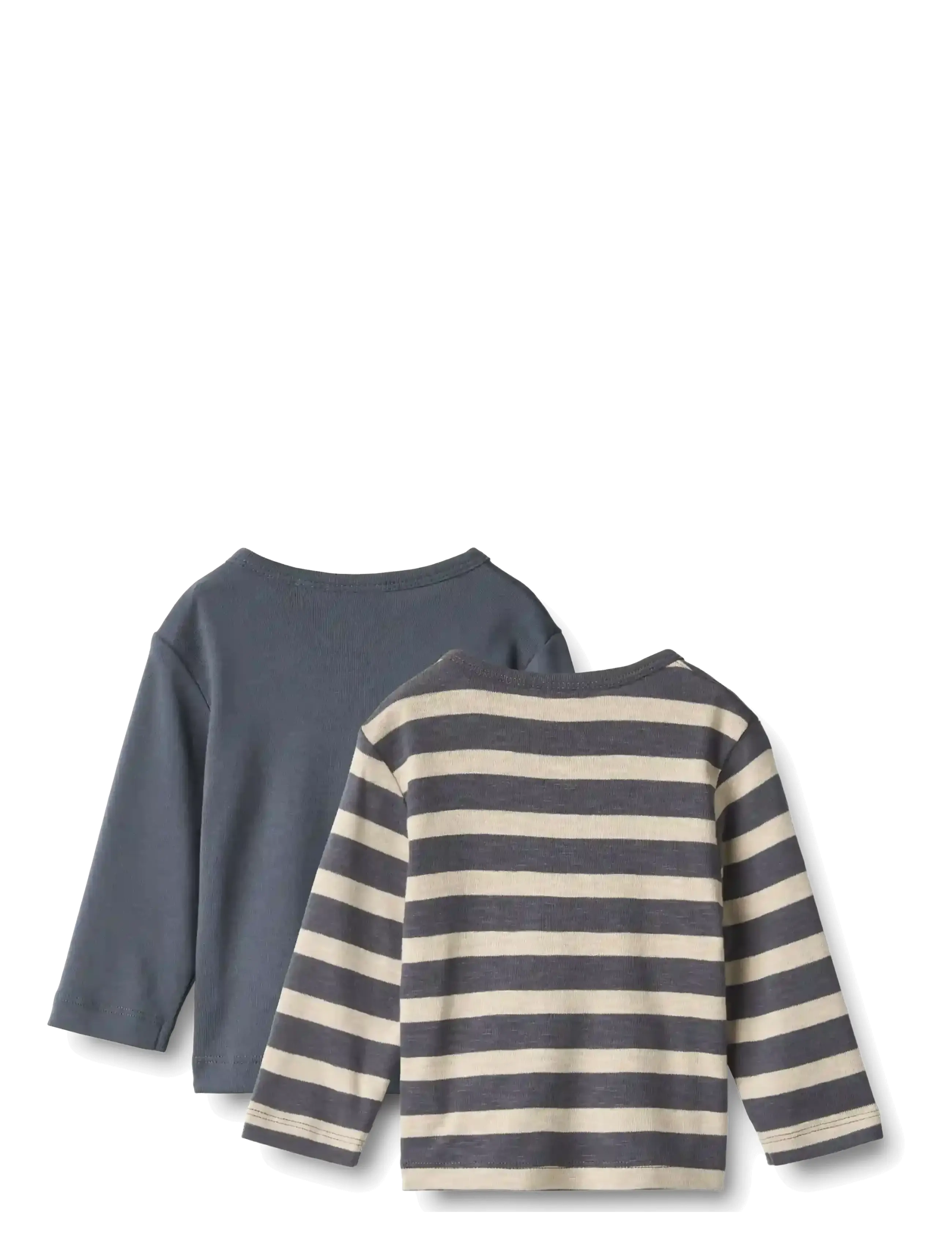 Wheat - 2 T-shirt L/S Milo - langärmelig - greyblue stripe - 1