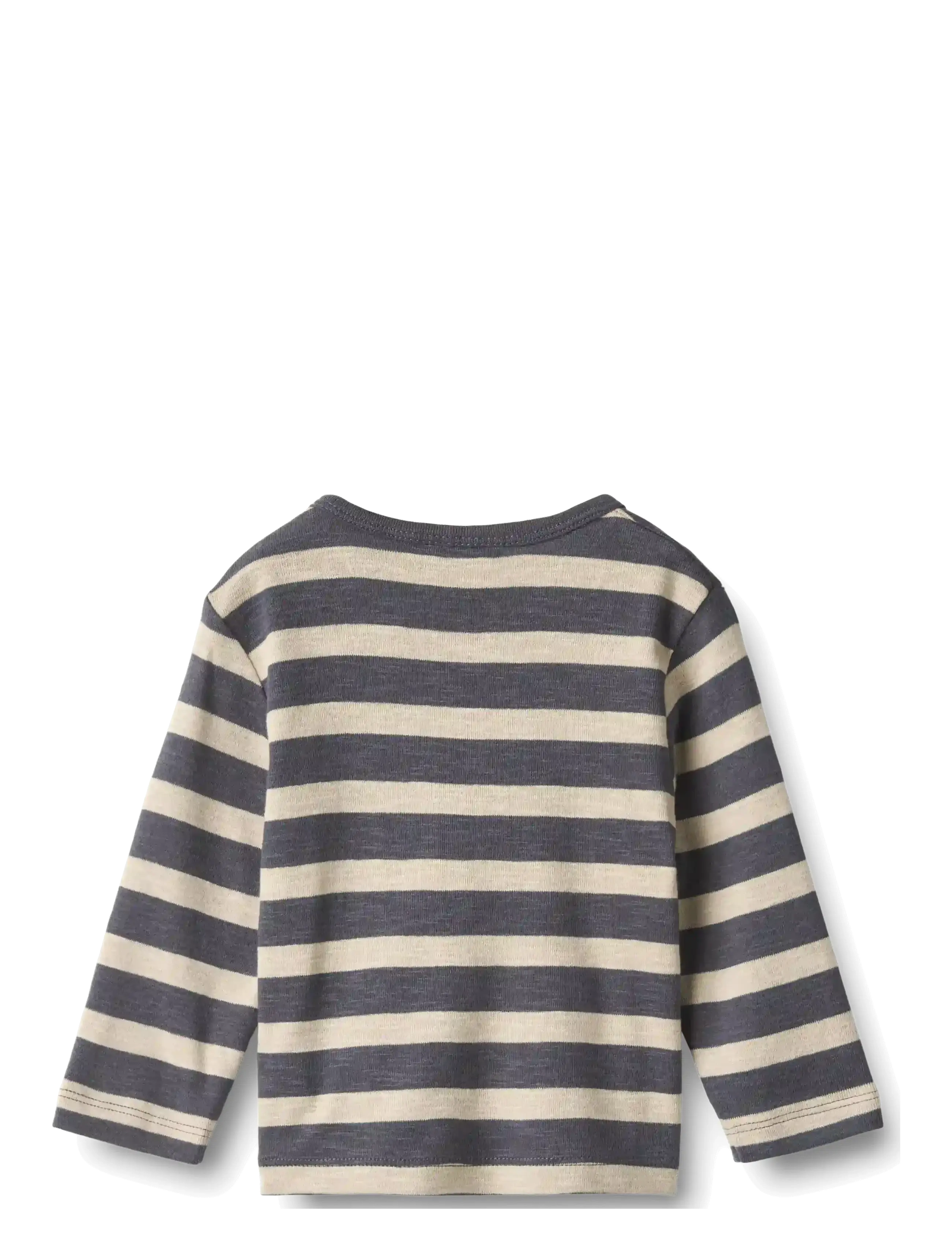 Wheat - 2 T-shirt L/S Milo - langärmelig - greyblue stripe - 2