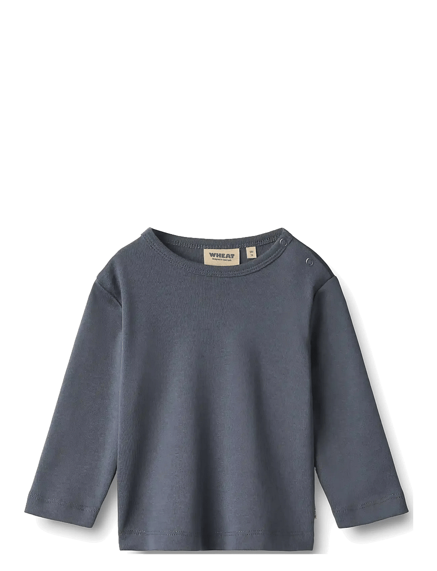 Wheat - 2 T-shirt L/S Milo - langärmelig - greyblue stripe - 3