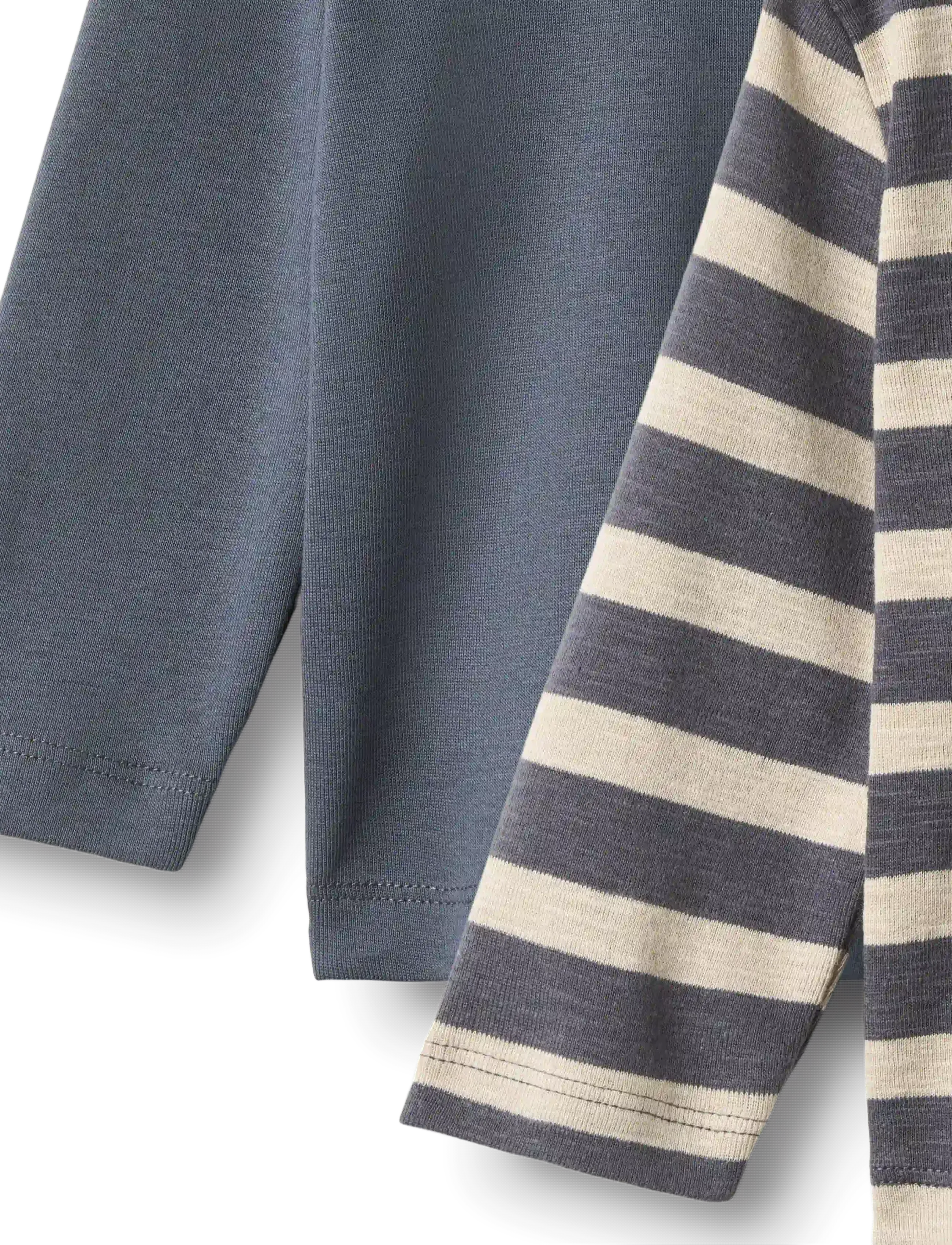 Wheat - 2 T-shirt L/S Milo - langärmelig - greyblue stripe - 5
