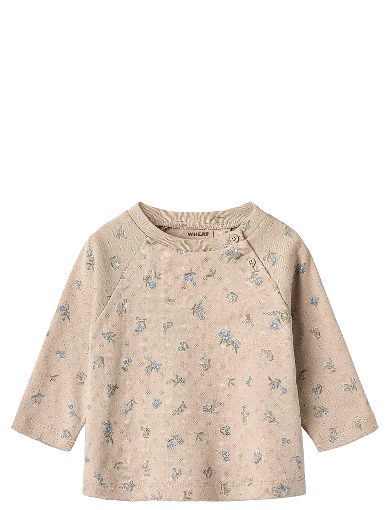 Wheat - T-shirt L/S Darrin - långärmade t-shirts - warm sand flowers - 0