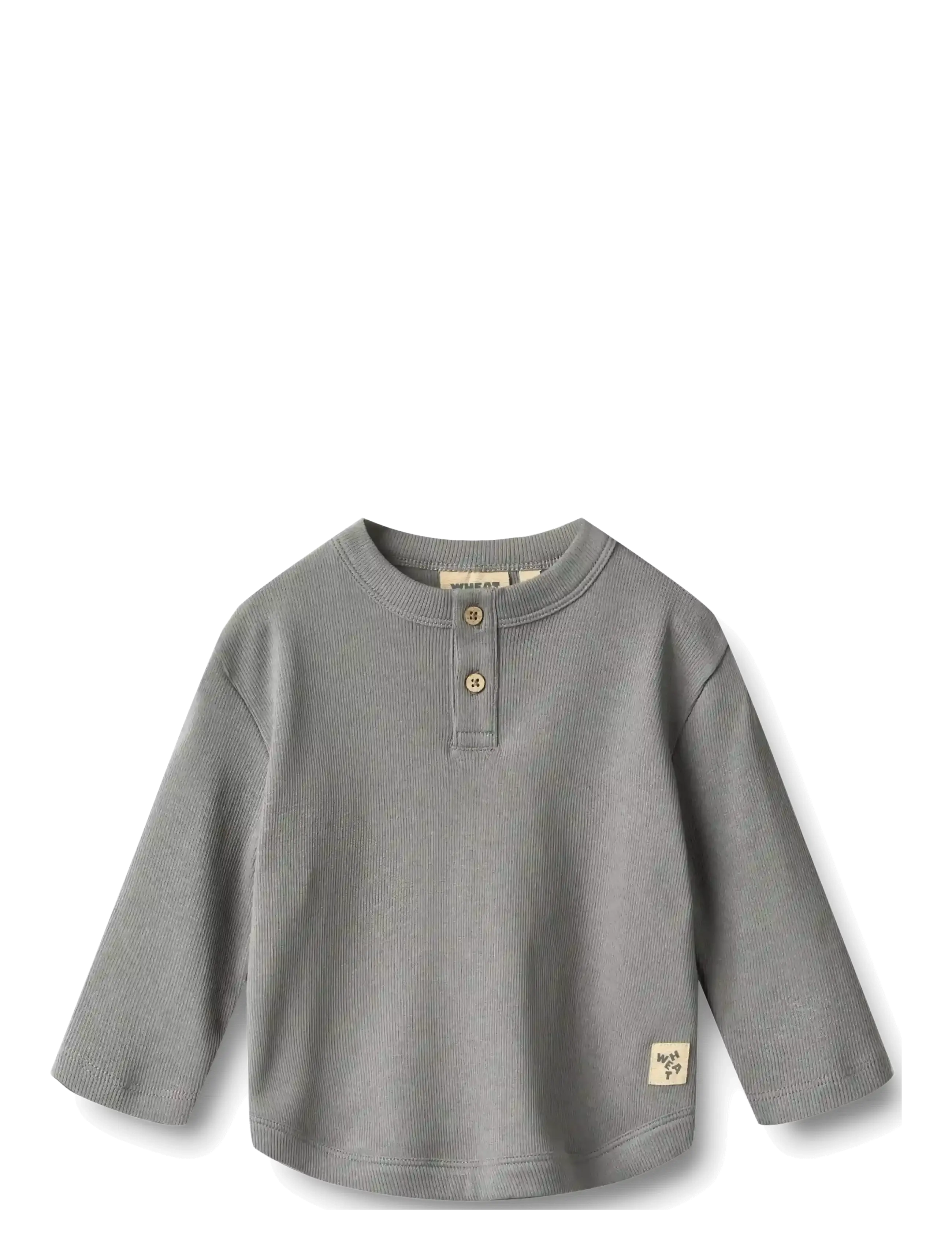 Wheat T-shirt L/S Osvald - Toppar & T-shirts - FLINT / grey