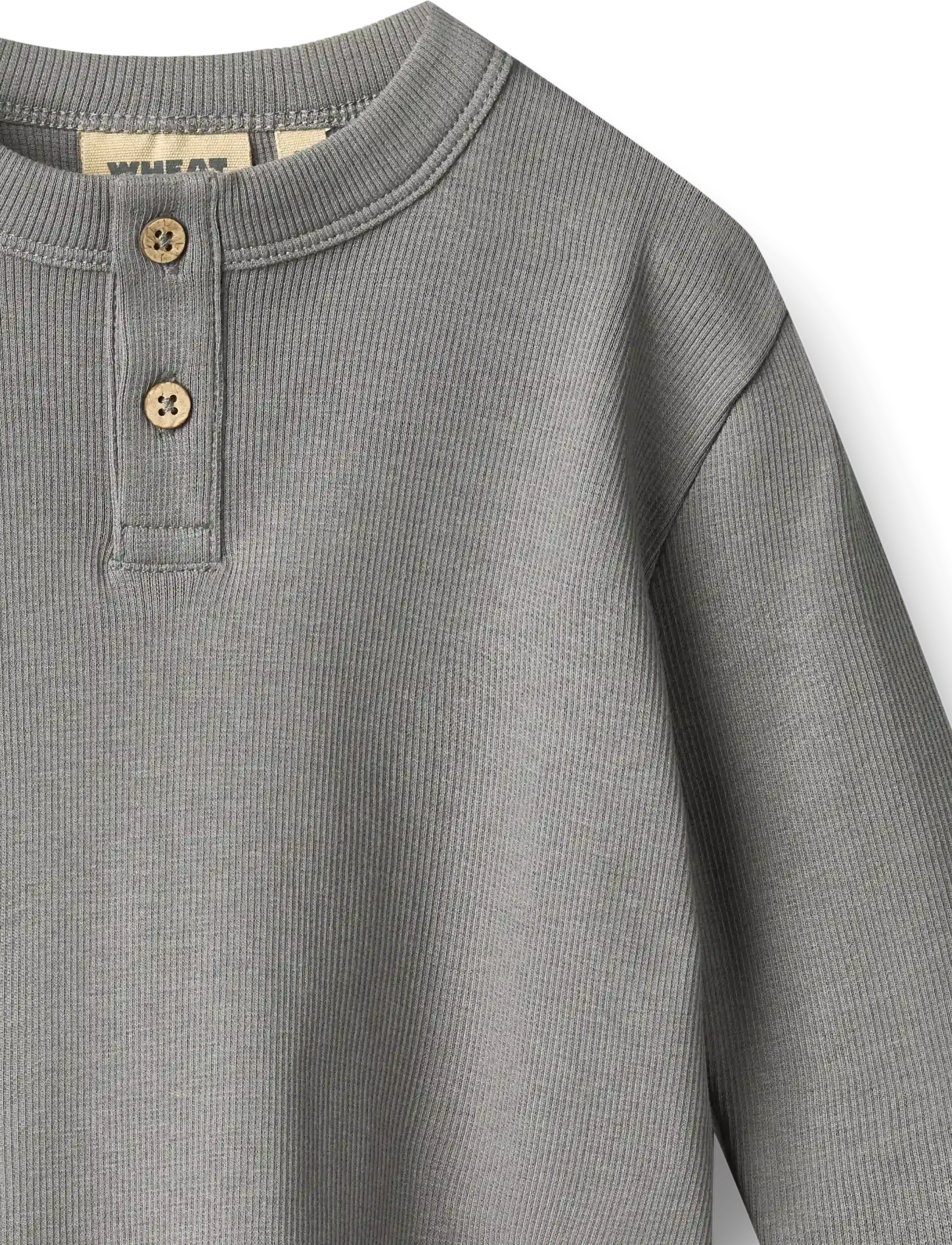Wheat - T-shirt L/S Osvald - flint - 2