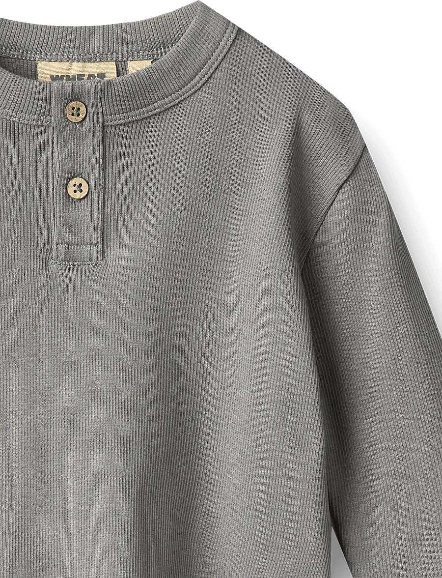 Wheat - T-shirt L/S Osvald - flint - 2