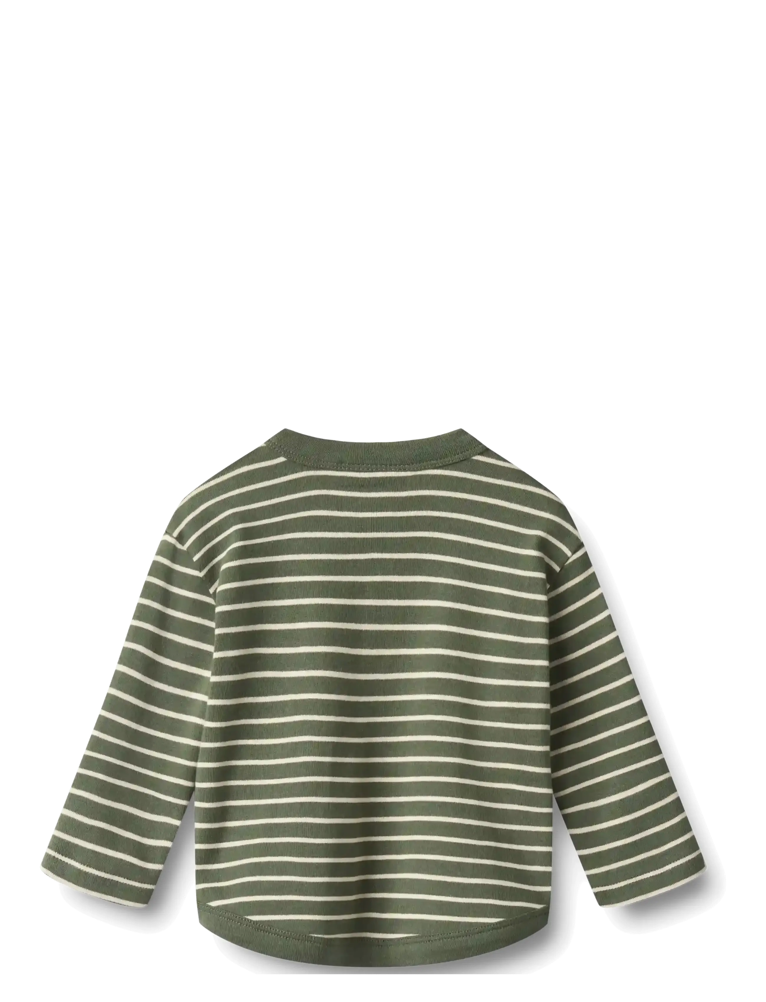 Wheat - T-shirt L/S Osvald - dark green stripe - 1
