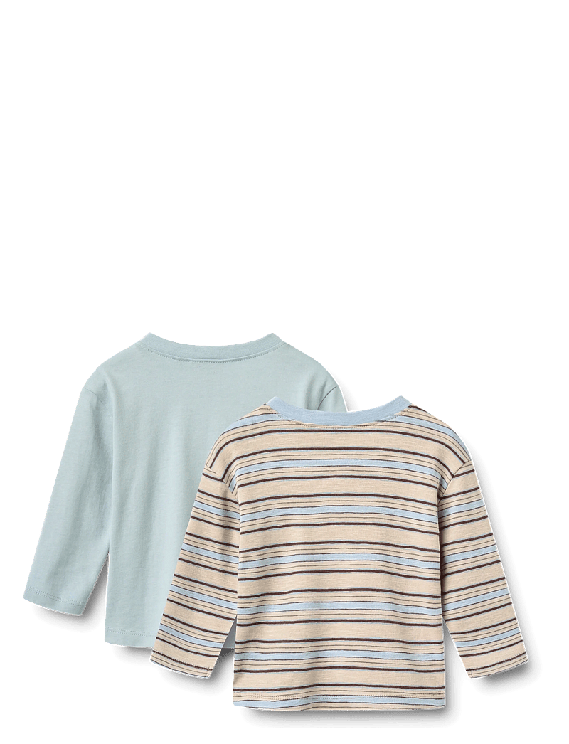 Wheat - 2 T-shirt L/S Ebbe - langærmede t-shirts - multi blue stripe - 1
