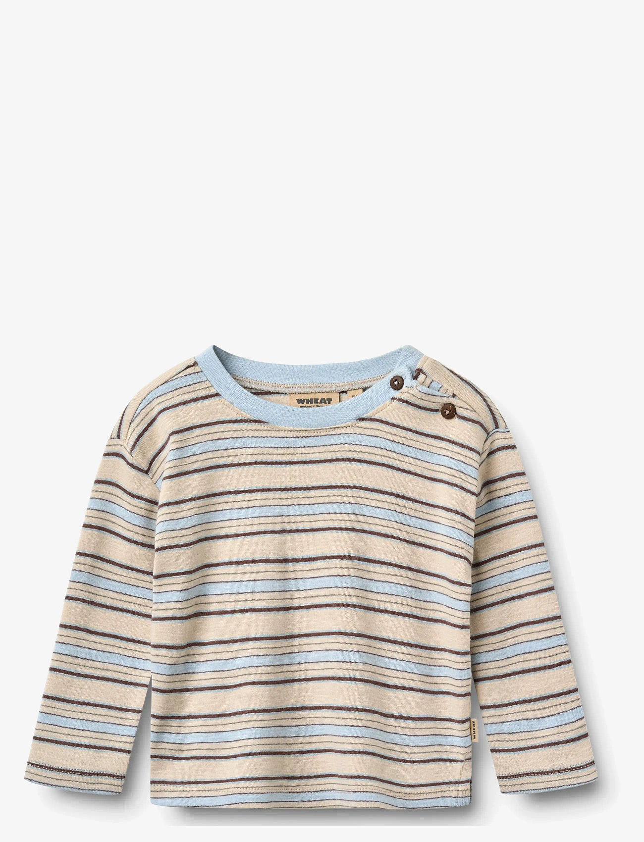 Wheat - 2 T-shirt L/S Ebbe - langærmede t-shirts - multi blue stripe - 2
