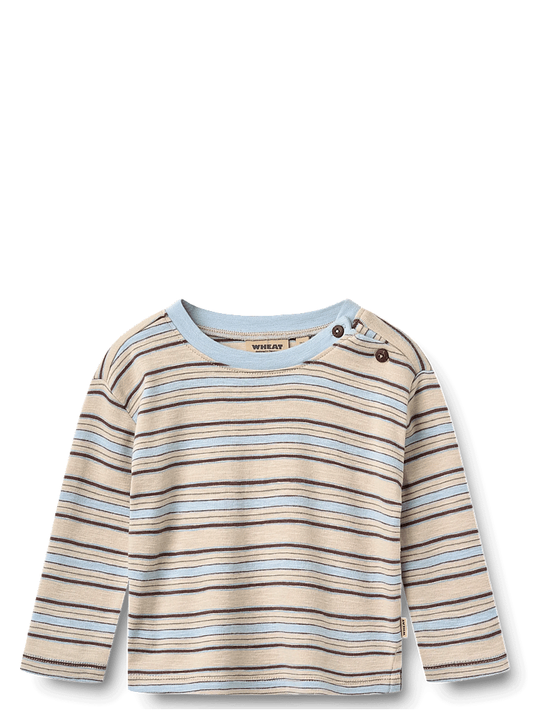 Wheat - 2 T-shirt L/S Ebbe - langærmede t-shirts - multi blue stripe - 2