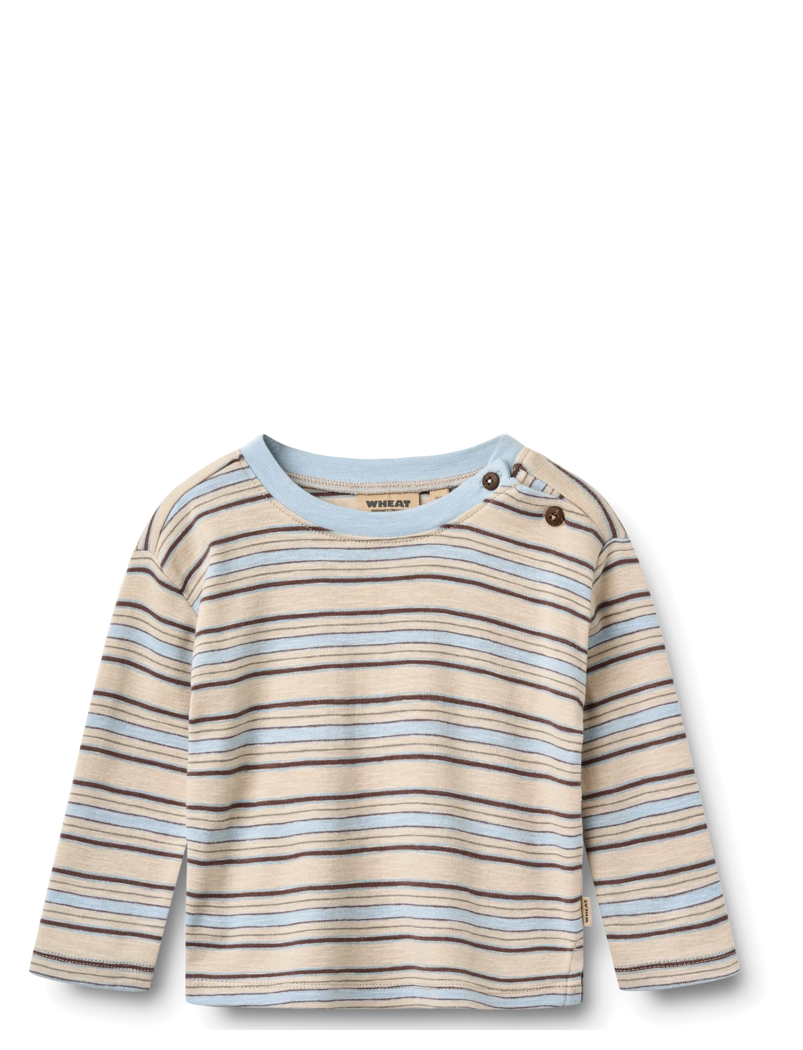 Wheat - 2 T-shirt L/S Ebbe - long-sleeved t-shirts - multi blue stripe - 2