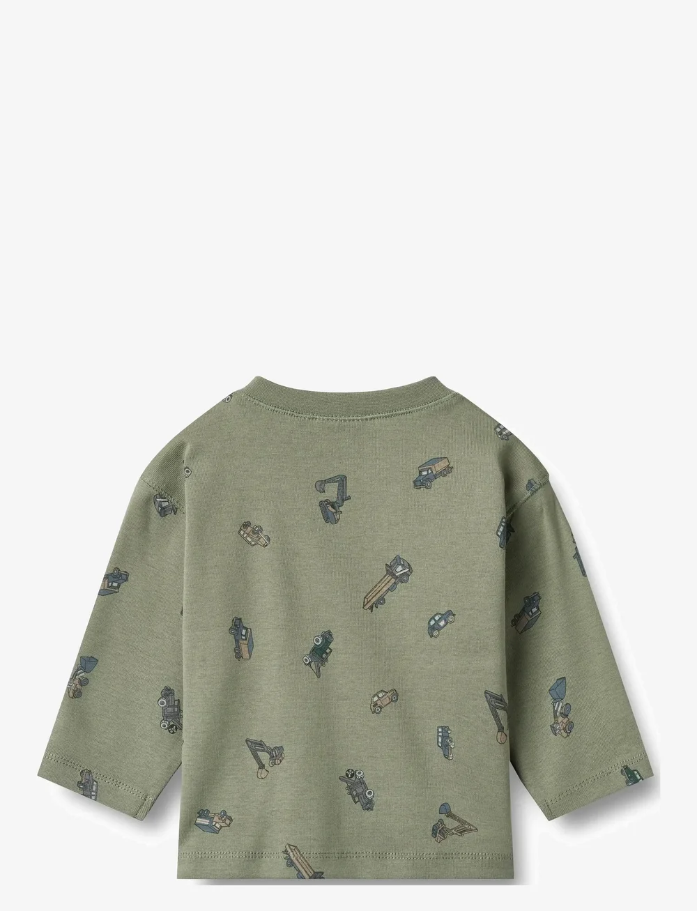 Wheat - T-shirt L/S Malthe - langärmelig - dusty green cars - 1