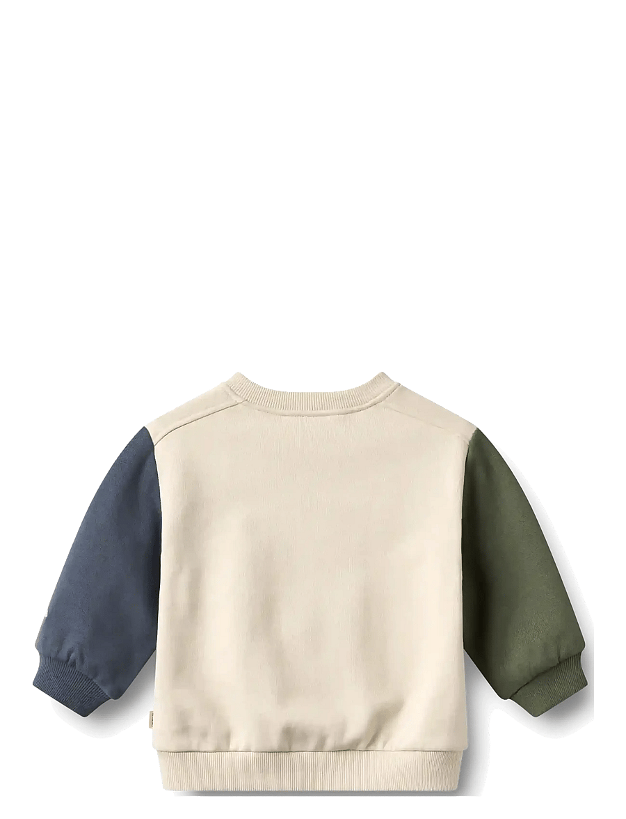 Wheat - Sweatshirt L/S Elliot Embroidery - sweatshirts - offwhite - 1