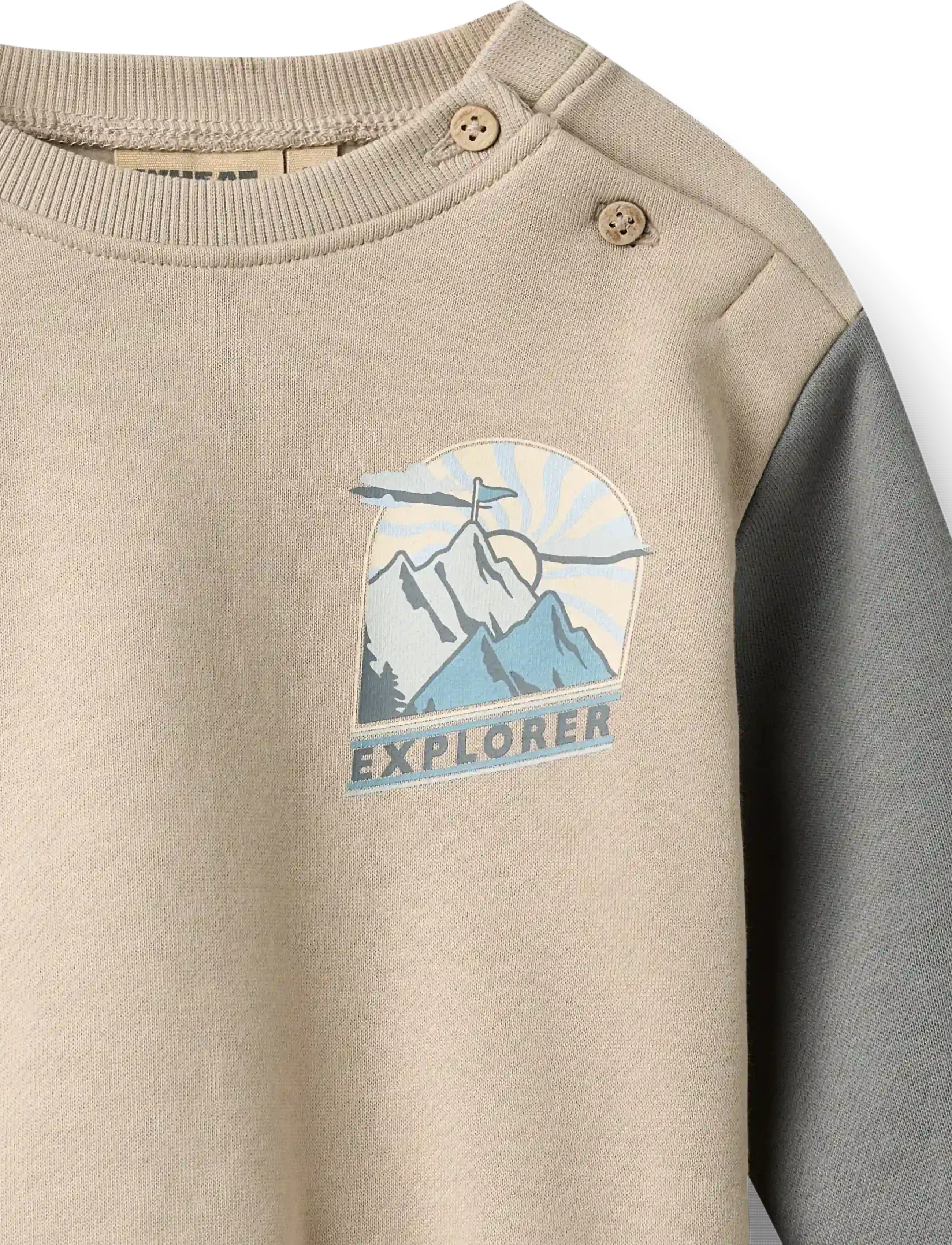 Wheat - Sweatshirt L/S Elliot Print - sweatshirts - grey moon - 2