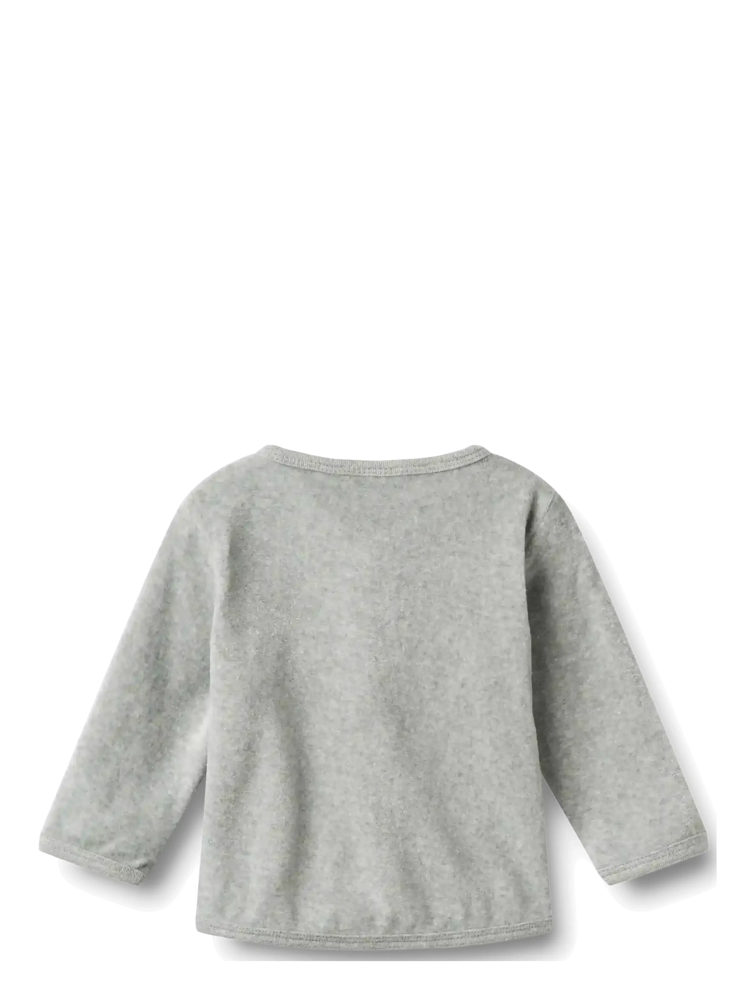 Wheat - Sweat Cardigan L/S Toto Sky - koftor - melange grey - 1