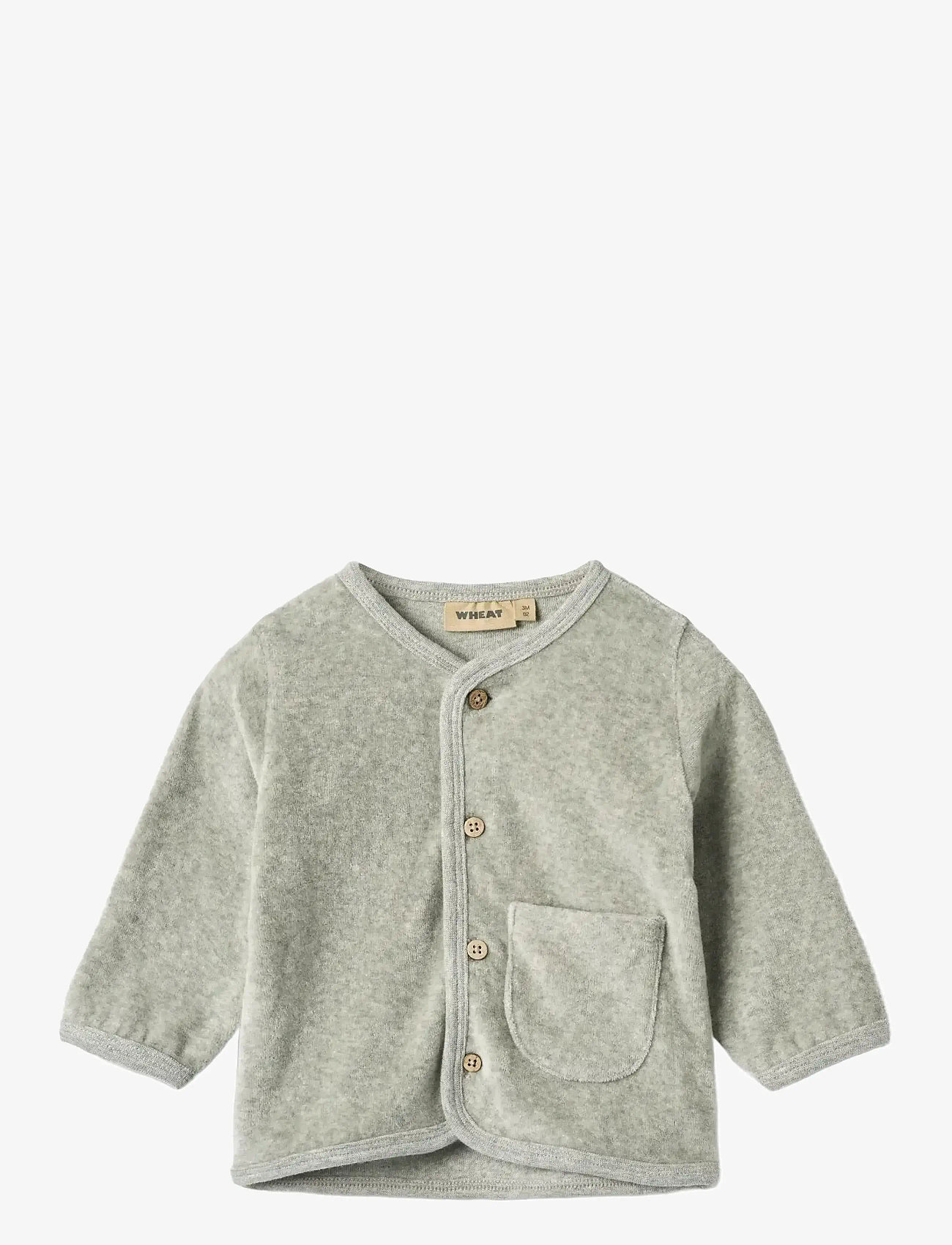 Wheat - Sweat Cardigan Toto - koftor - melange grey - 0