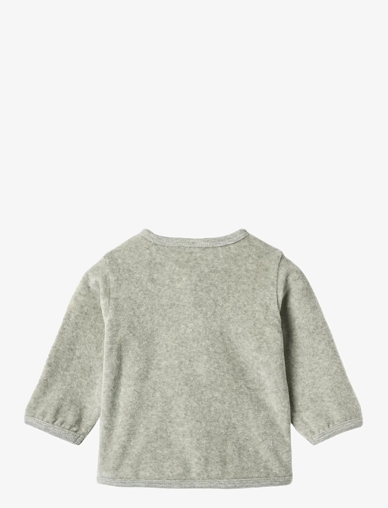 Wheat - Sweat Cardigan Toto - koftor - melange grey - 1