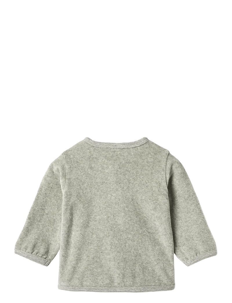 Wheat - Sweat Cardigan Toto - koftor - melange grey - 1