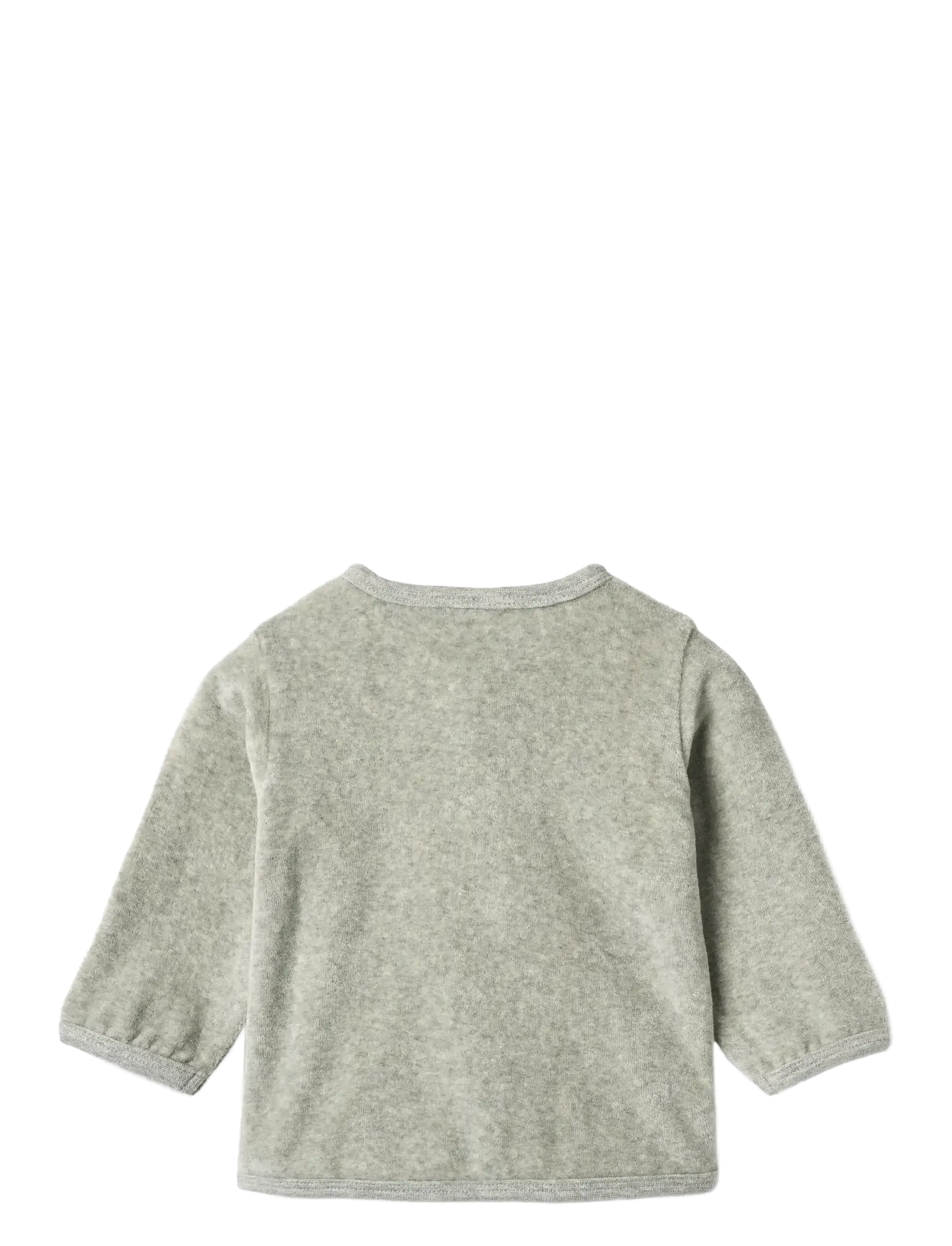 Wheat - Sweat Cardigan Toto - koftor - melange grey - 1
