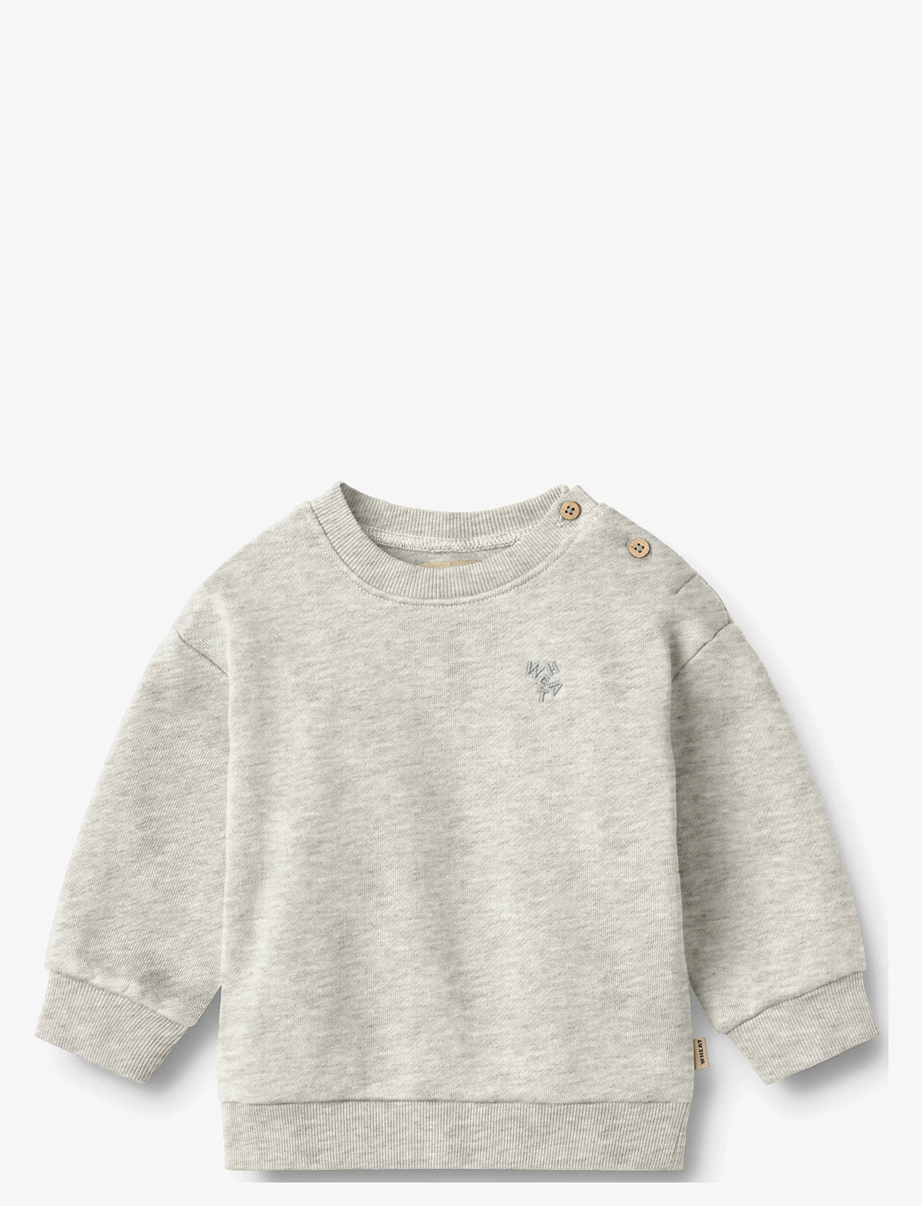 Wheat - Sweatshirt L/S Willi - autumn clothing - light melange grey - 0