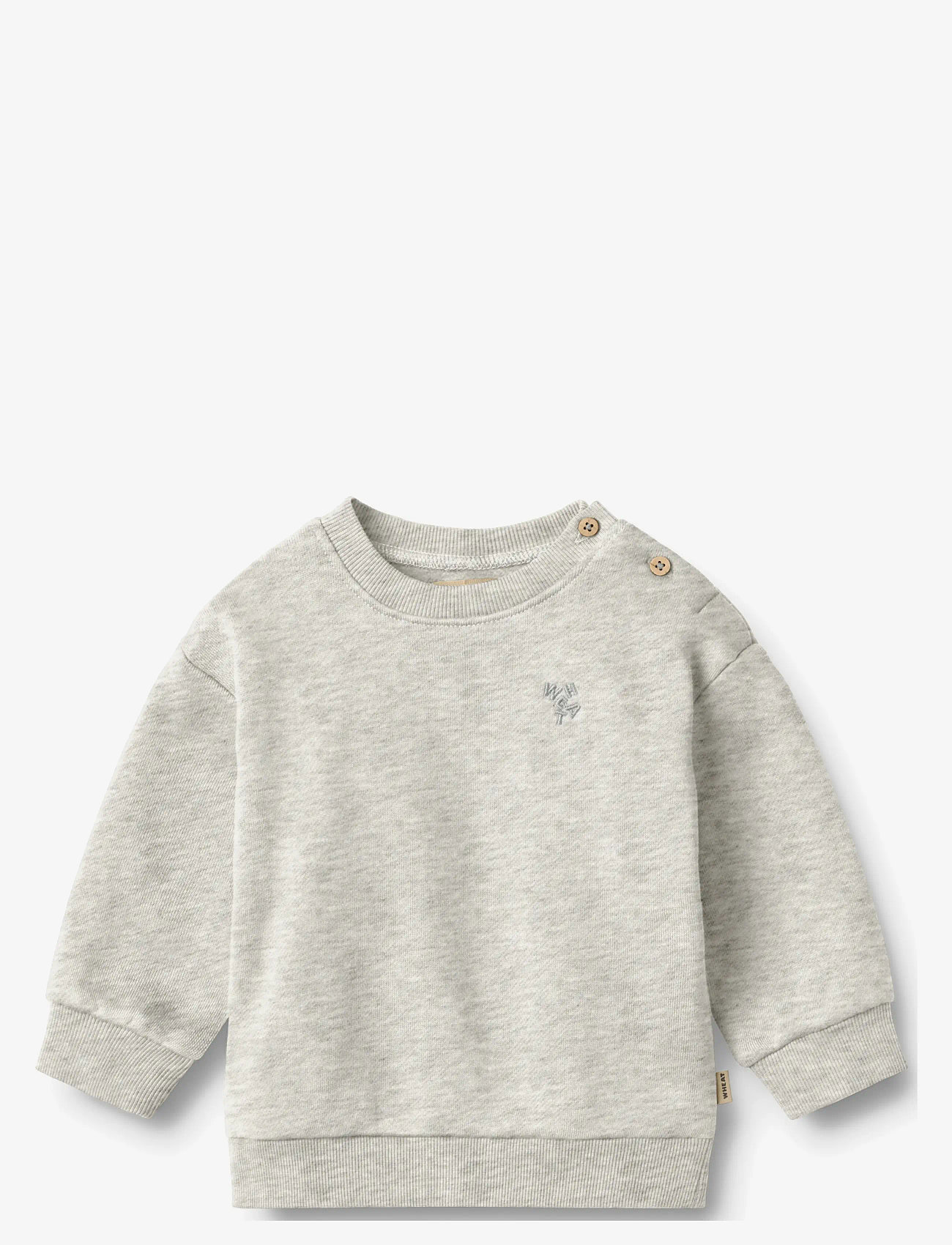 Wheat - Sweatshirt L/S Willi - autumn clothing - light melange grey - 1