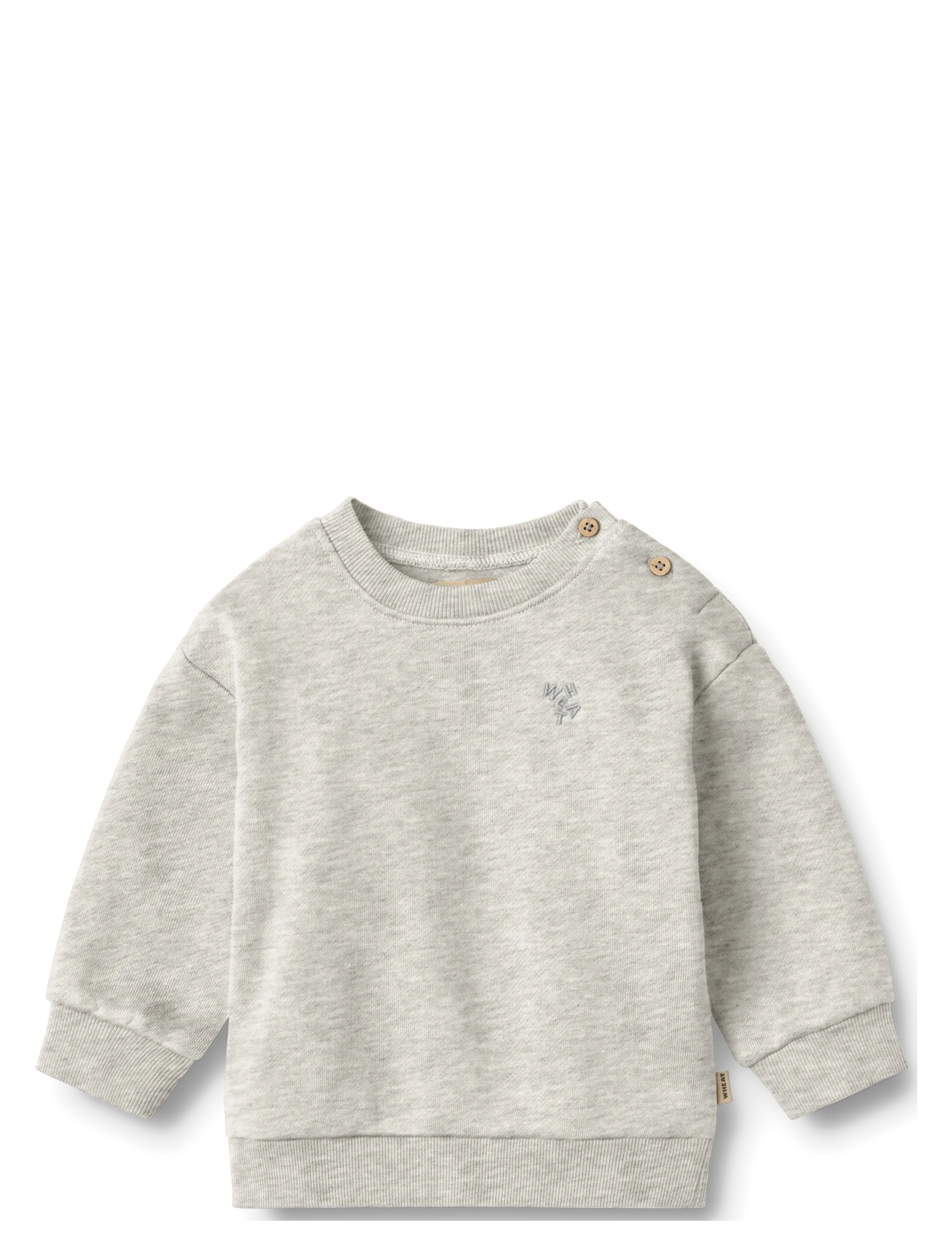 Wheat - Sweatshirt L/S Willi - light melange grey - 1