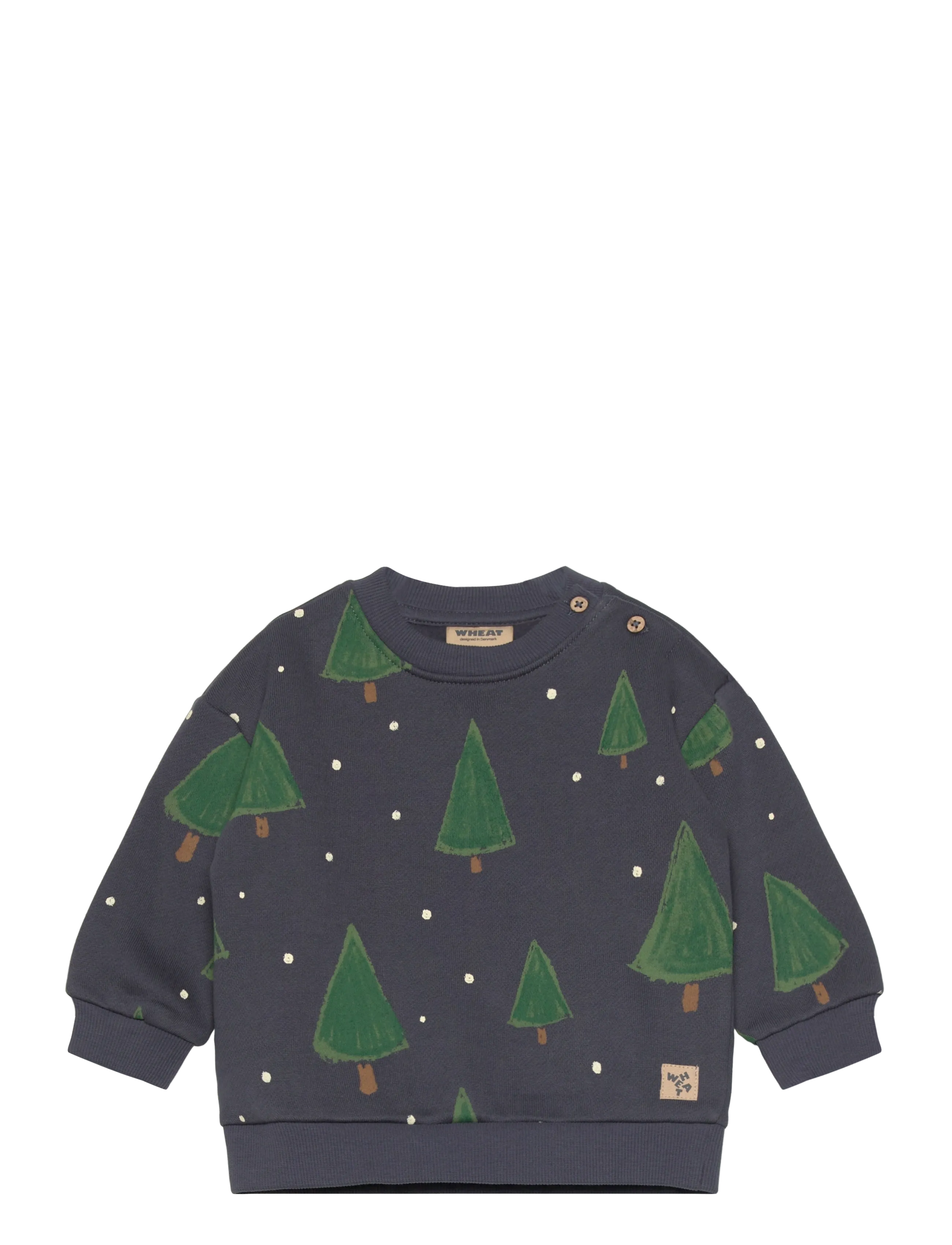 WHEAT Sweatshirt L/S Sandro Grau - 92 - Kinder