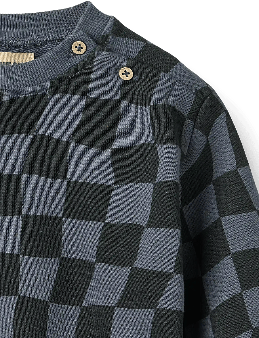 Wheat - Sweatshirt L/S Elliot - sweatshirts - navy blue check - 2