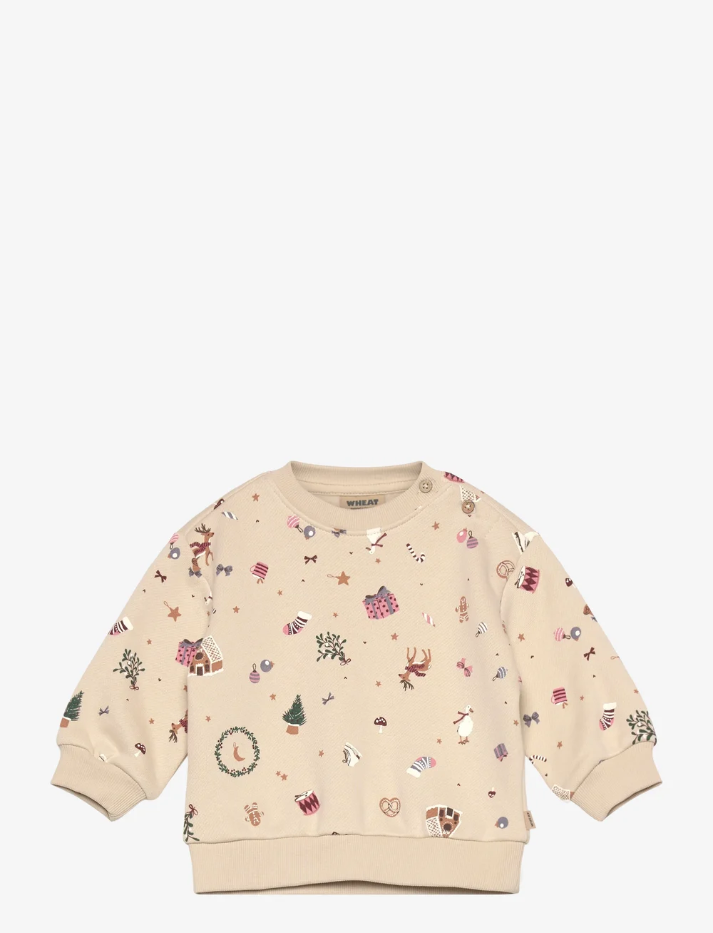 Wheat - Sweatshirt L/S Elliot - sweatshirts - offwhite holiday - 0