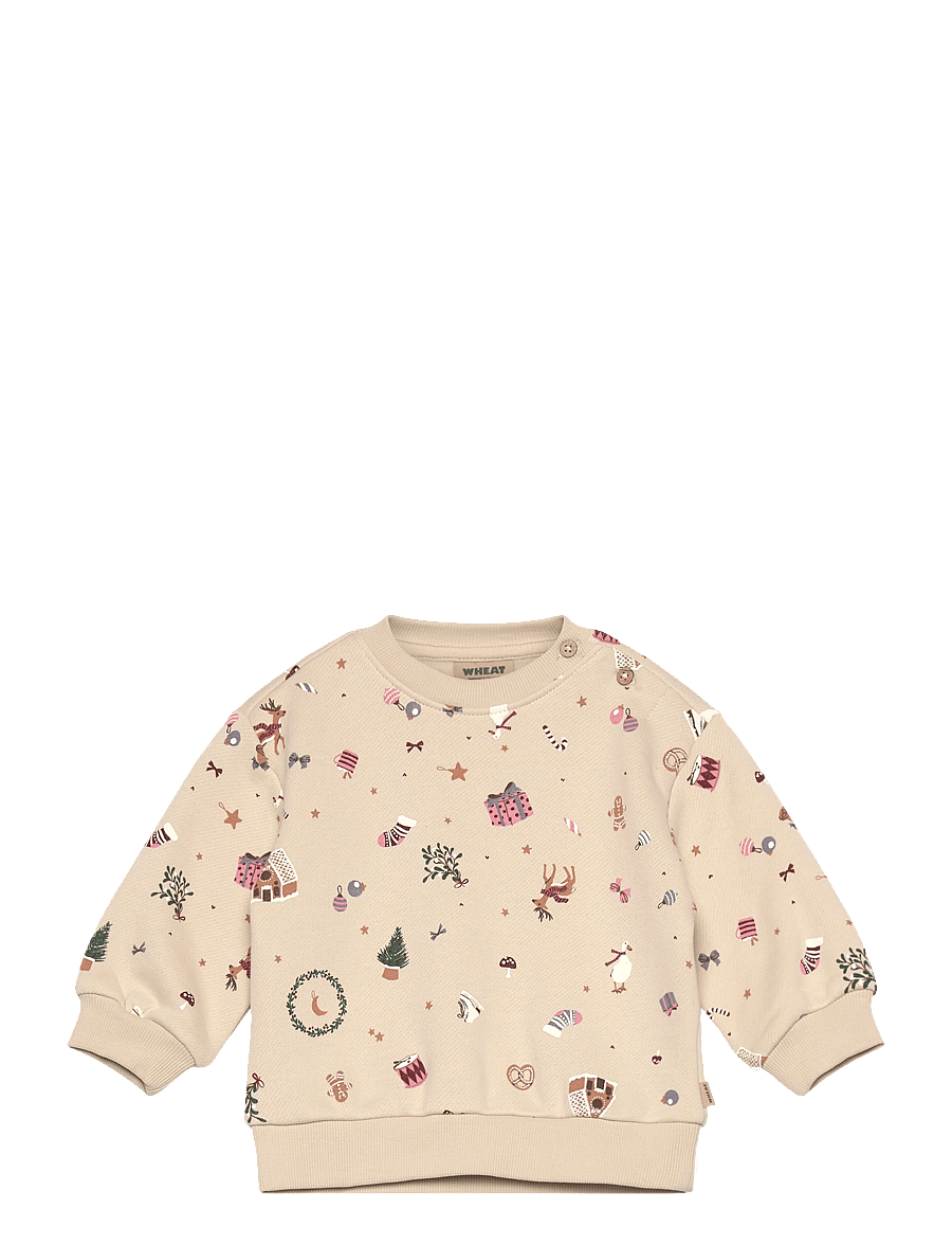 Wheat - Sweatshirt L/S Elliot - sweatshirts - offwhite holiday - 0