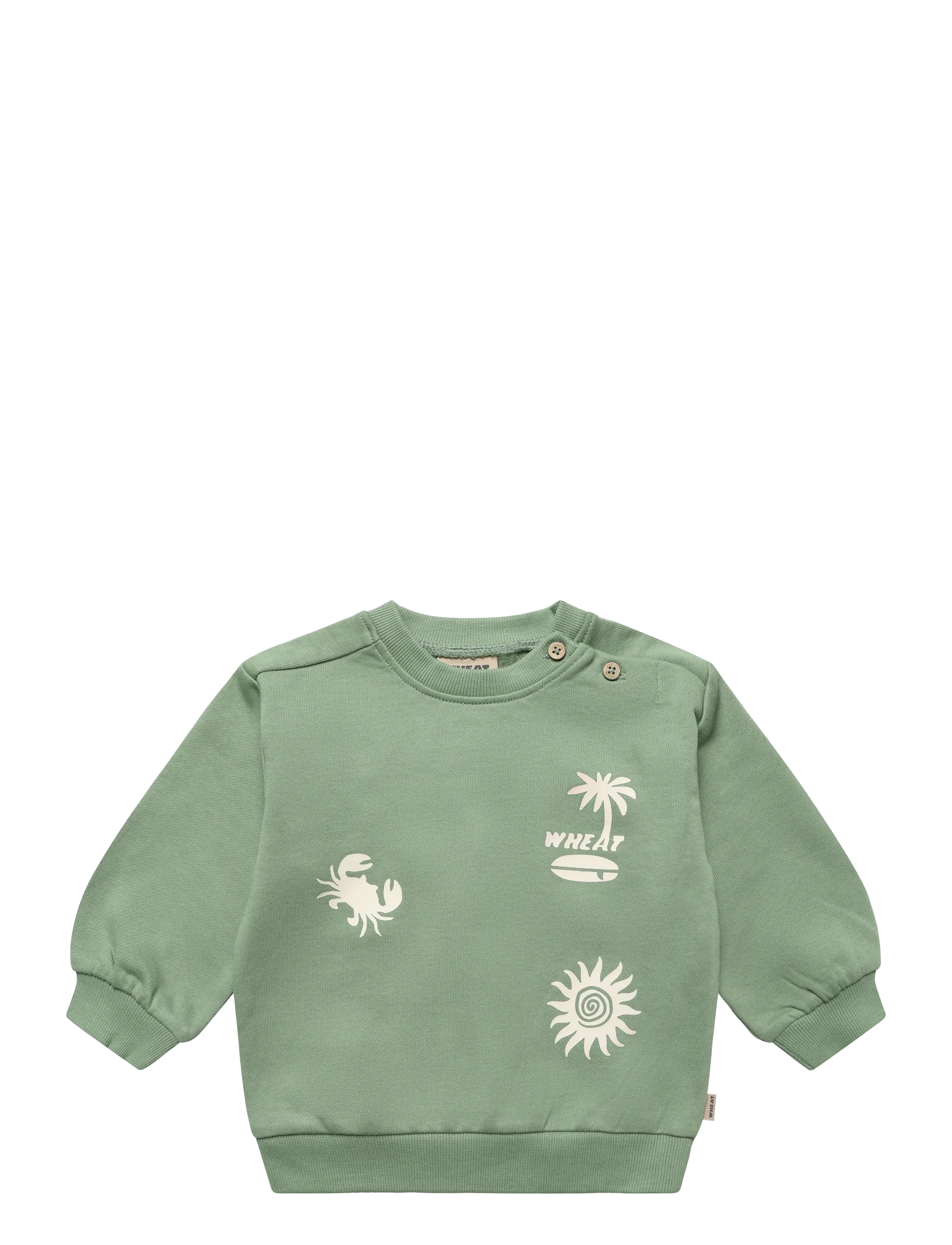 Wheat Sweatshirt L/S Elliot - Overdele - JADE GREEN / green