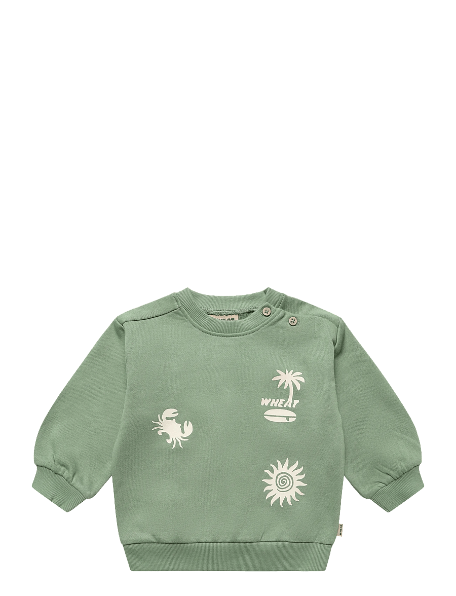 Wheat - Sweatshirt L/S Elliot - jade green - 0