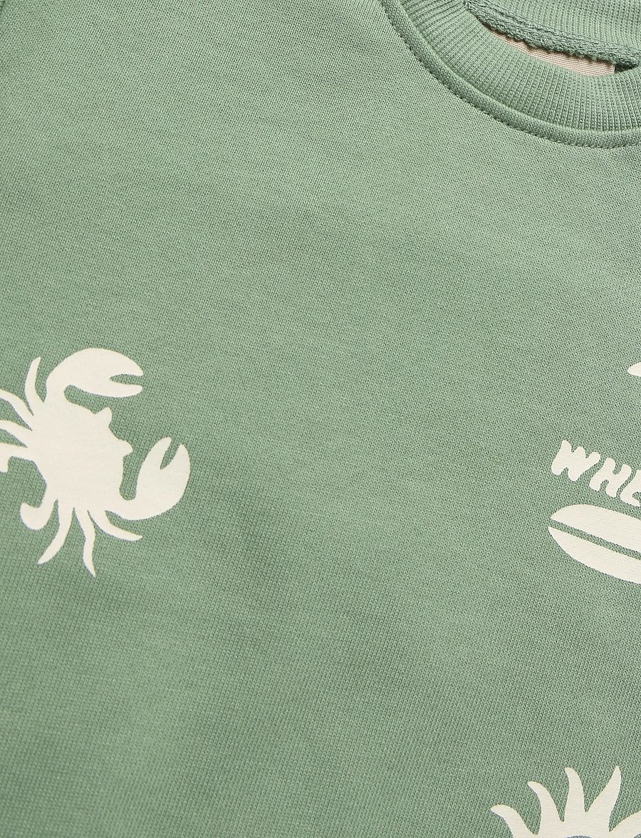 Wheat - Sweatshirt L/S Elliot - jade green - 2