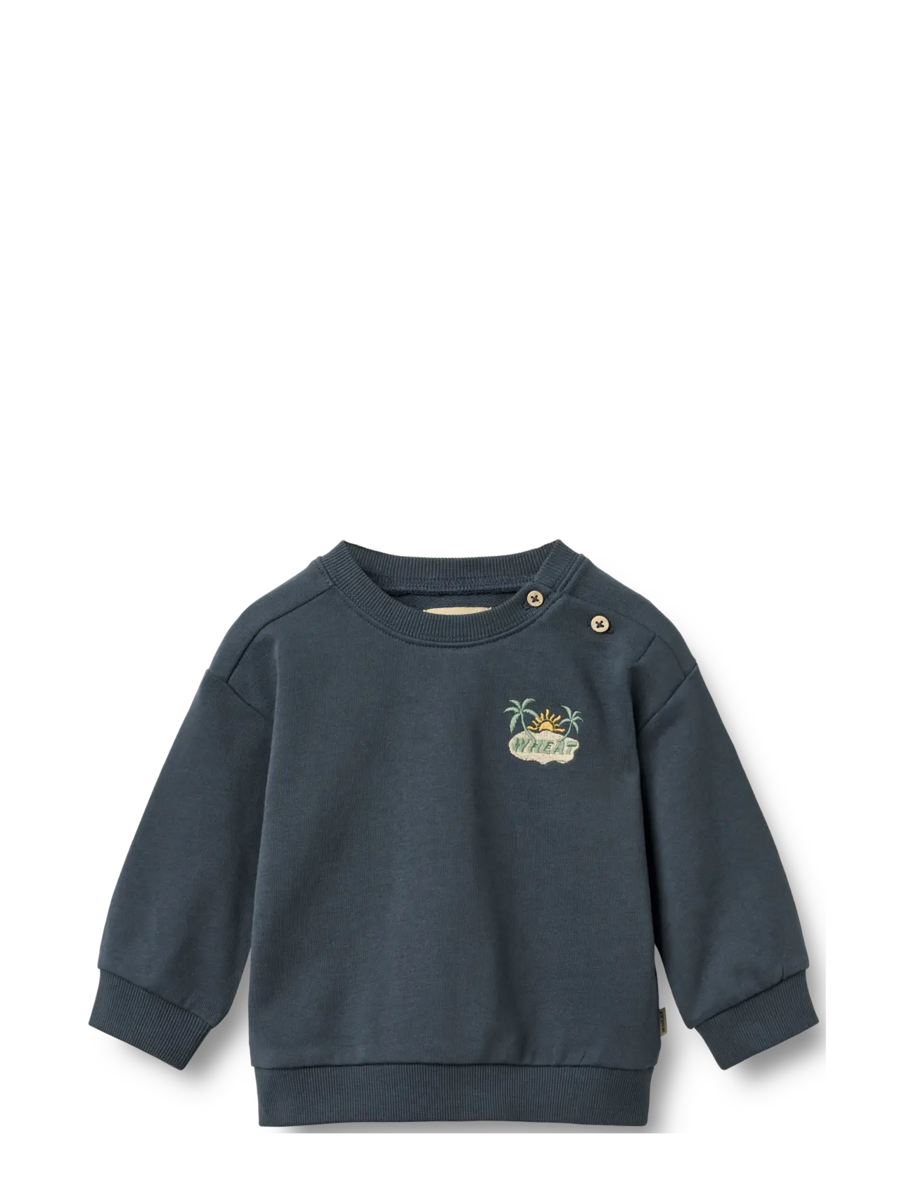 WHEAT Sweatshirt L/S Sander Grün - 62 - Kinder