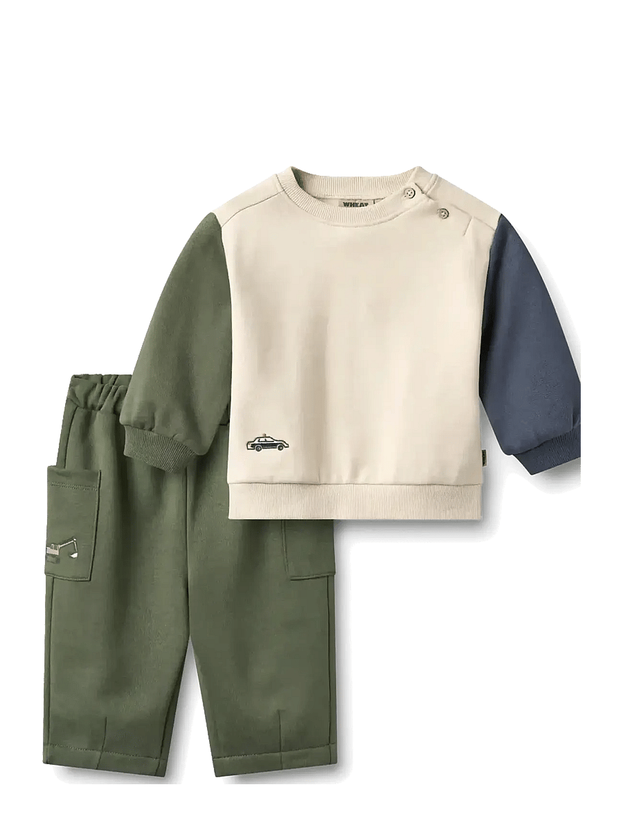 Wheat - Set Sweatshirt & Trousers Elliot Em - sportanzüge - offwhite - 0