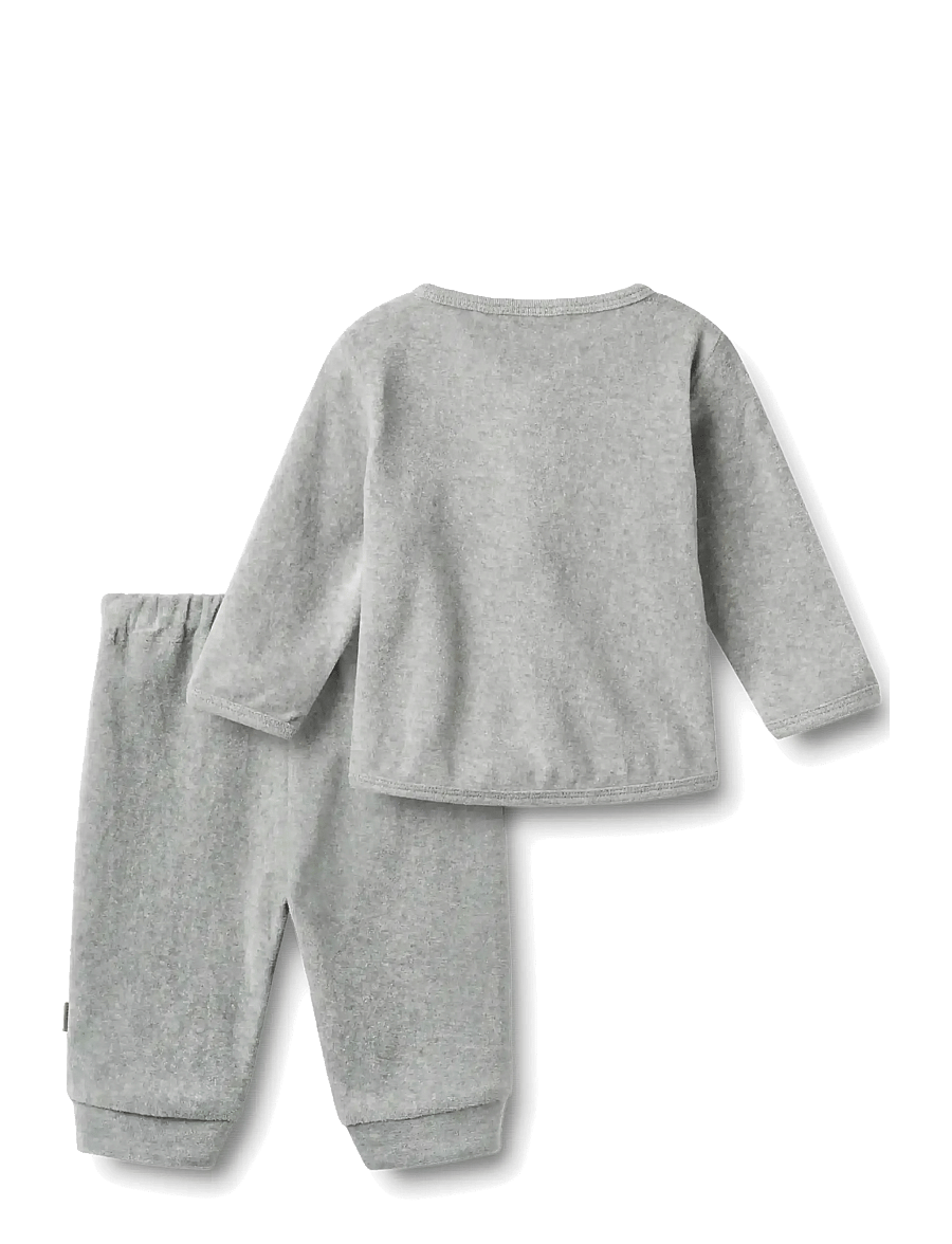 Wheat - Set Sweat Cardigan & Trousers Toto - sportanzüge - melange grey - 1